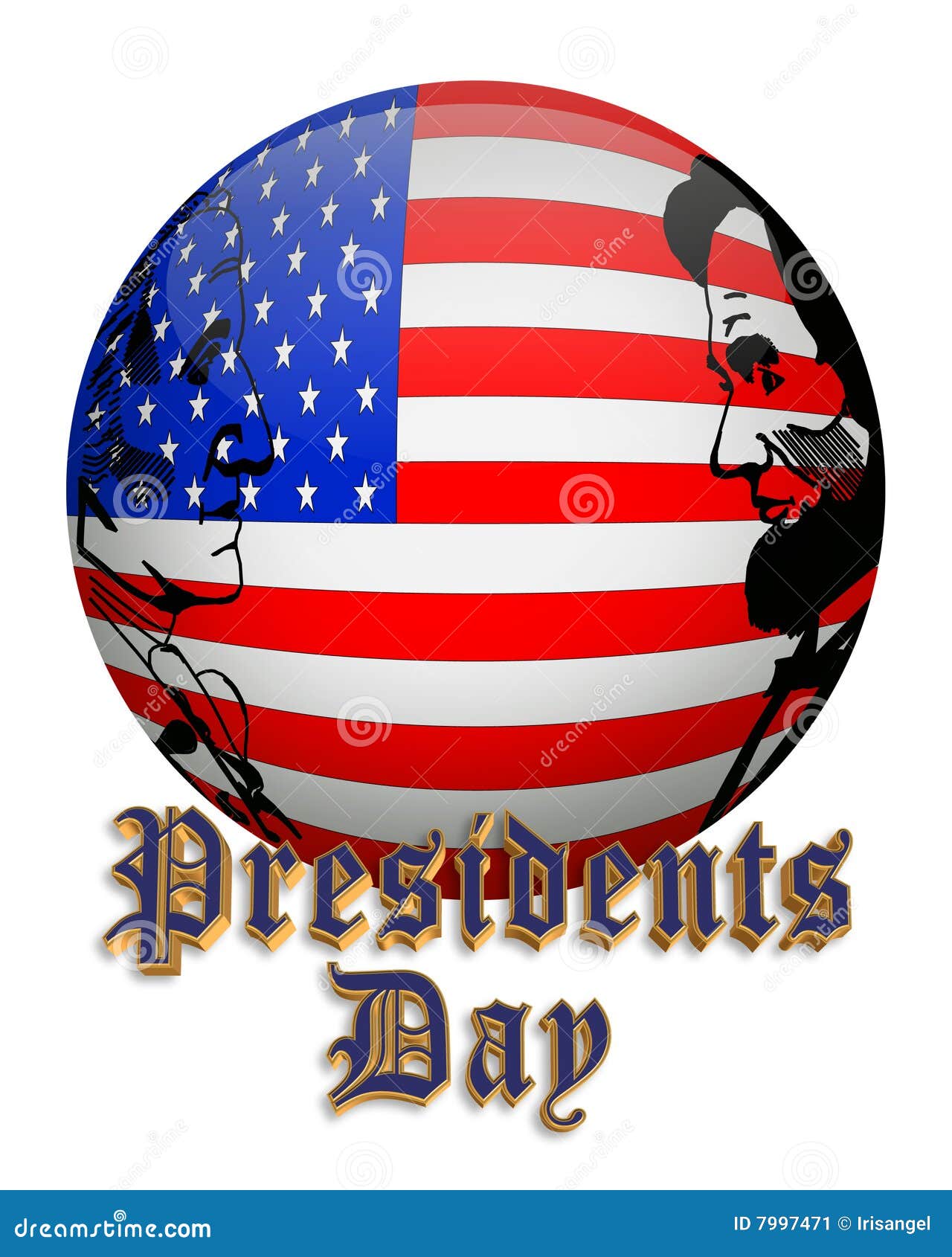 Presidents Day American Flag Orb Stock Image - Image: 79974711130 x 1300