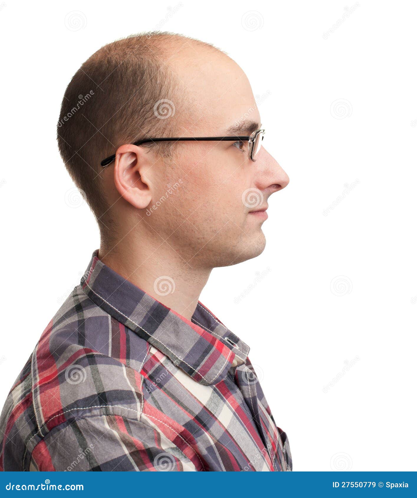 Profile view of man with eyeglasses Royalty Free Stock Images - profile-view-man-eyeglasses-27550779