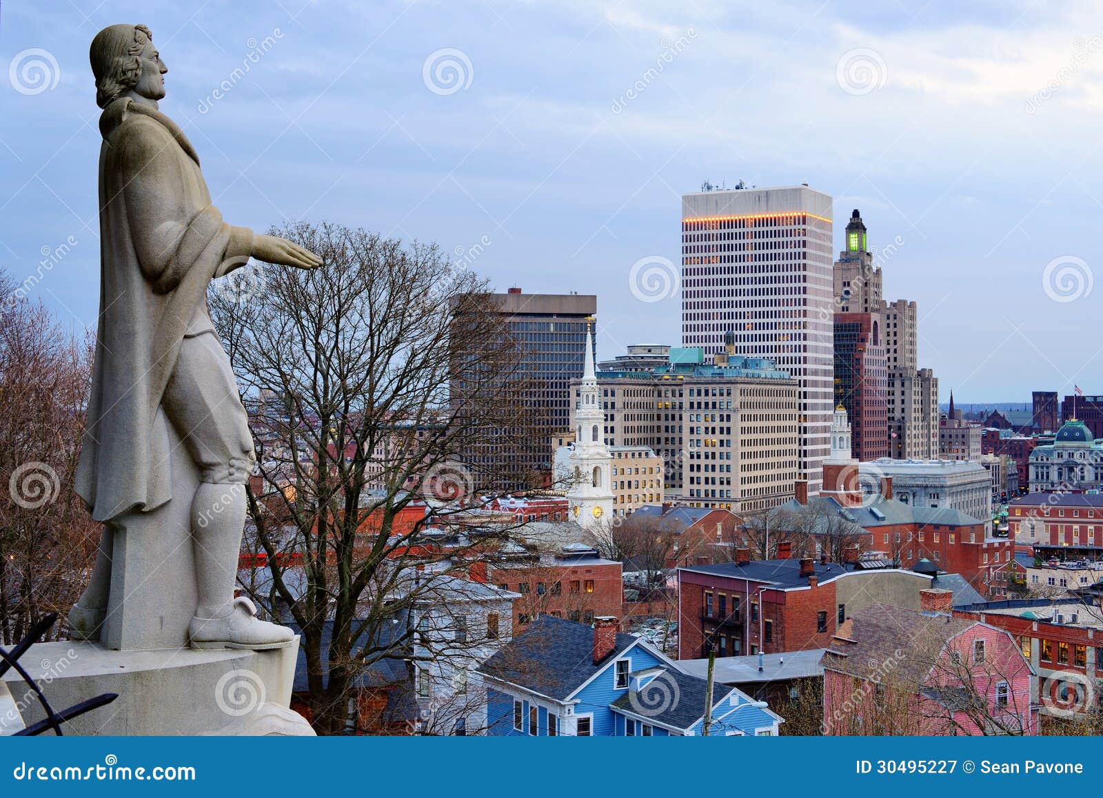 Providence+Rhode+Island+Skyline Providence, Rhode Island Skyline Royalty Free Stock Photography ...