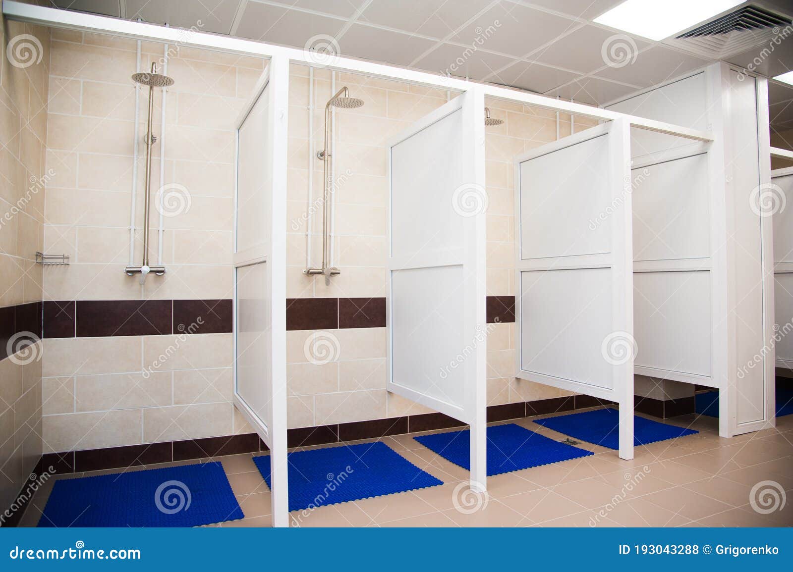 Public Shower Room Stock Photo Image Of Tile Club 193043288
