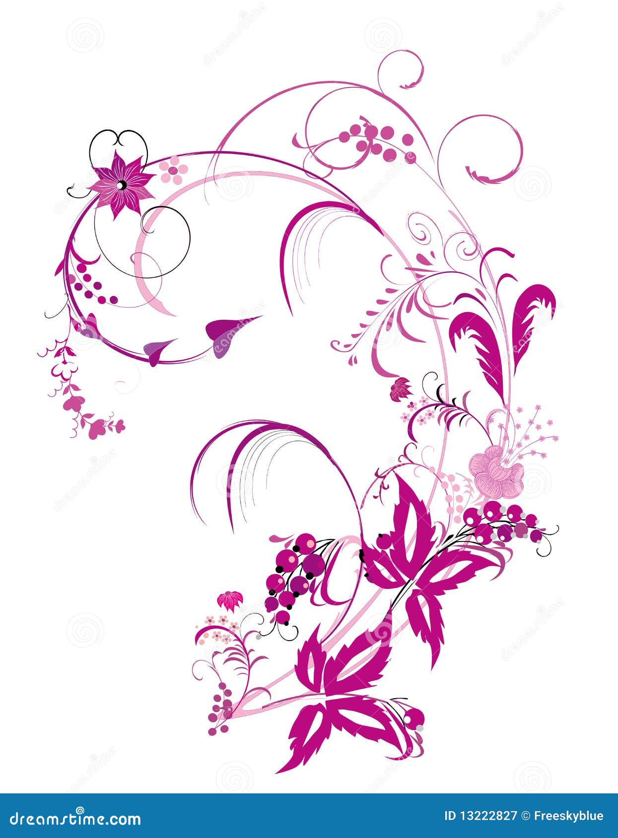 More similar stock images of ` Purple flower and vines pattern `