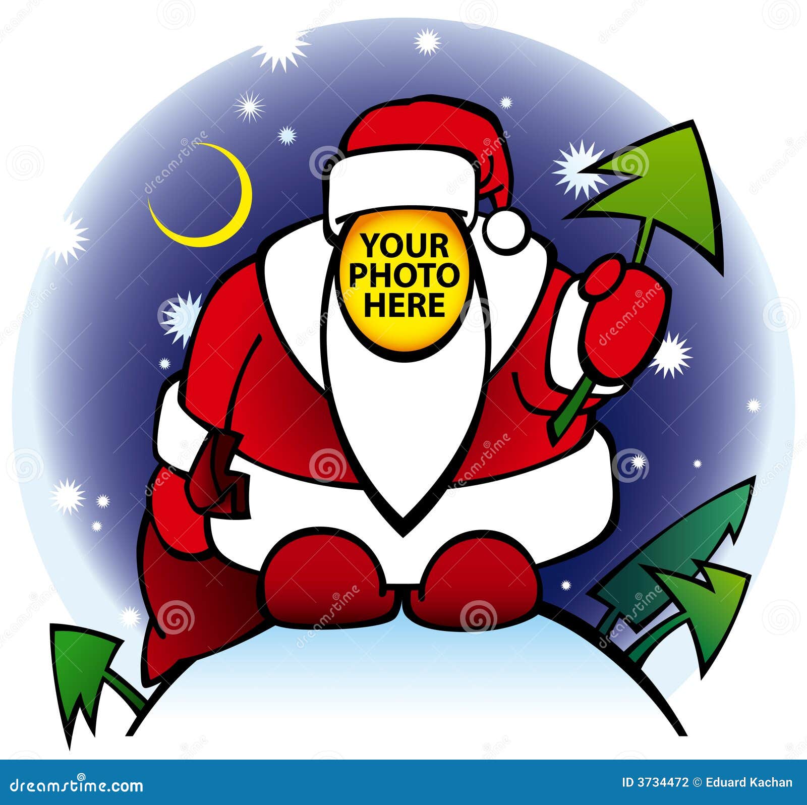 Vector illustration of Santa without face - put your photo here!!!