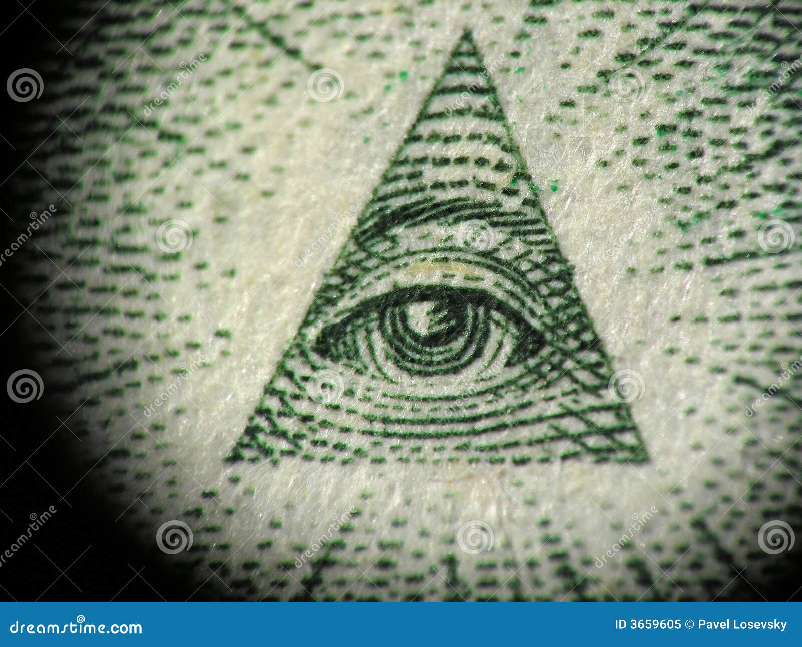 Pyramid On The One Dollar Bill Royalty Free Stock Photo Image 3659605