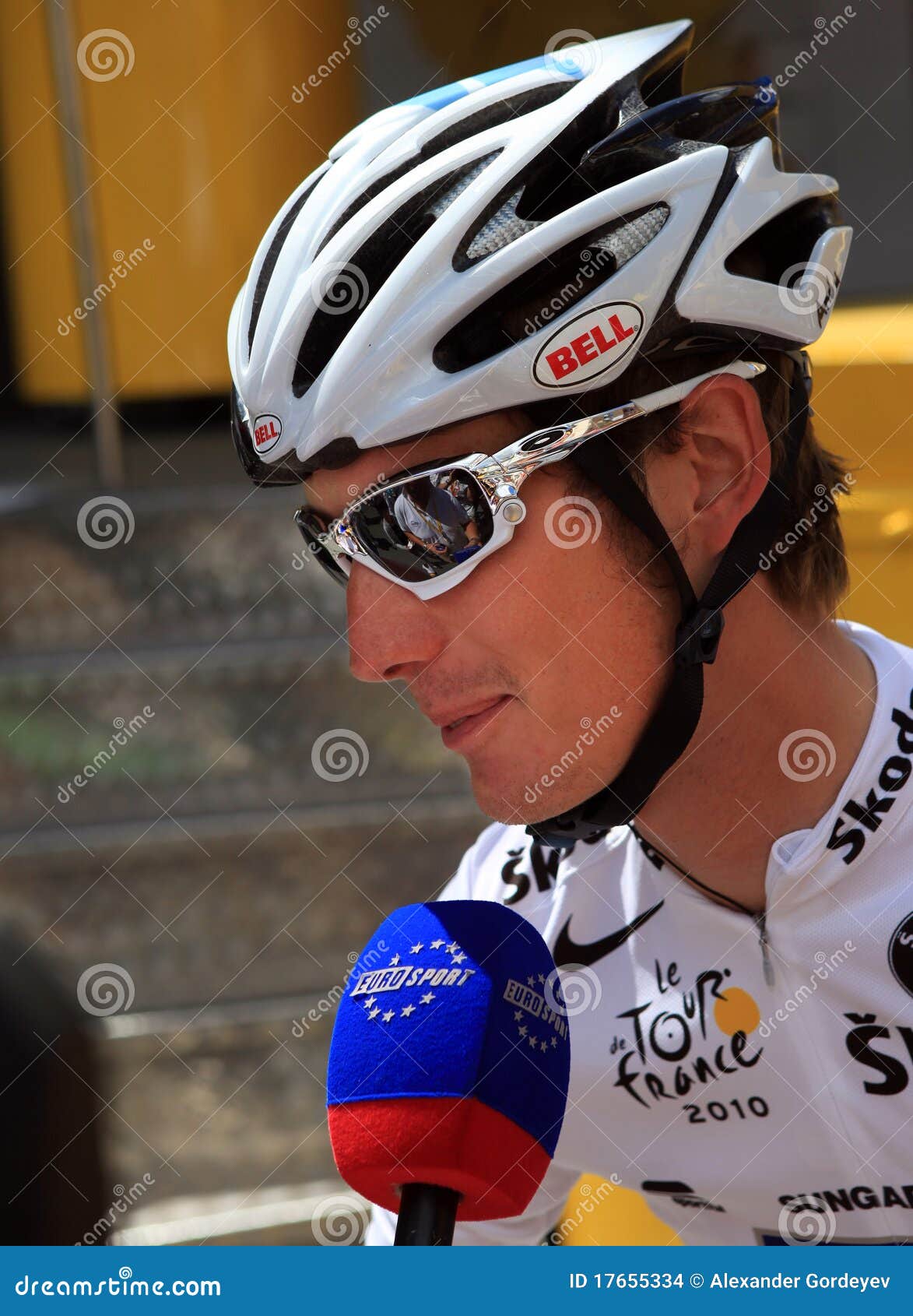 Radfahrer Andy Schleck Redaktionelles Stockbild