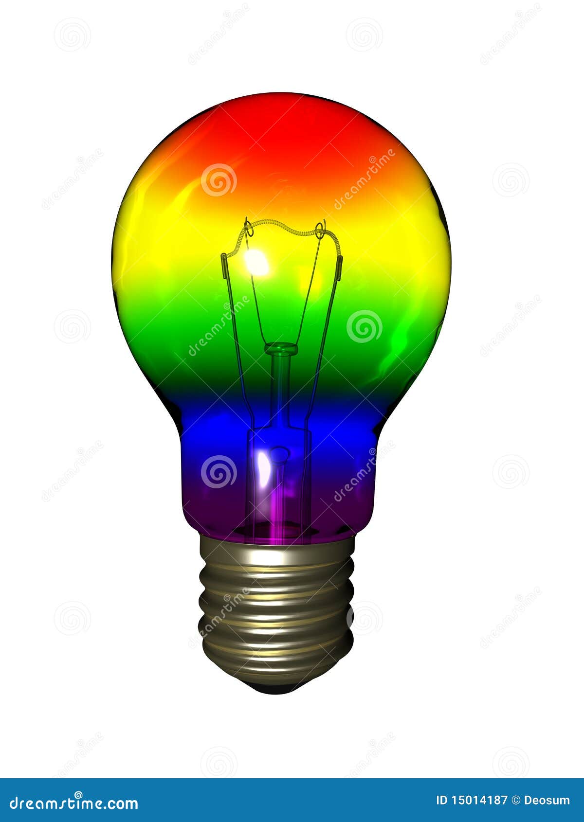 Rainbow Bulb Royalty Free Stock Photography Image 15014187