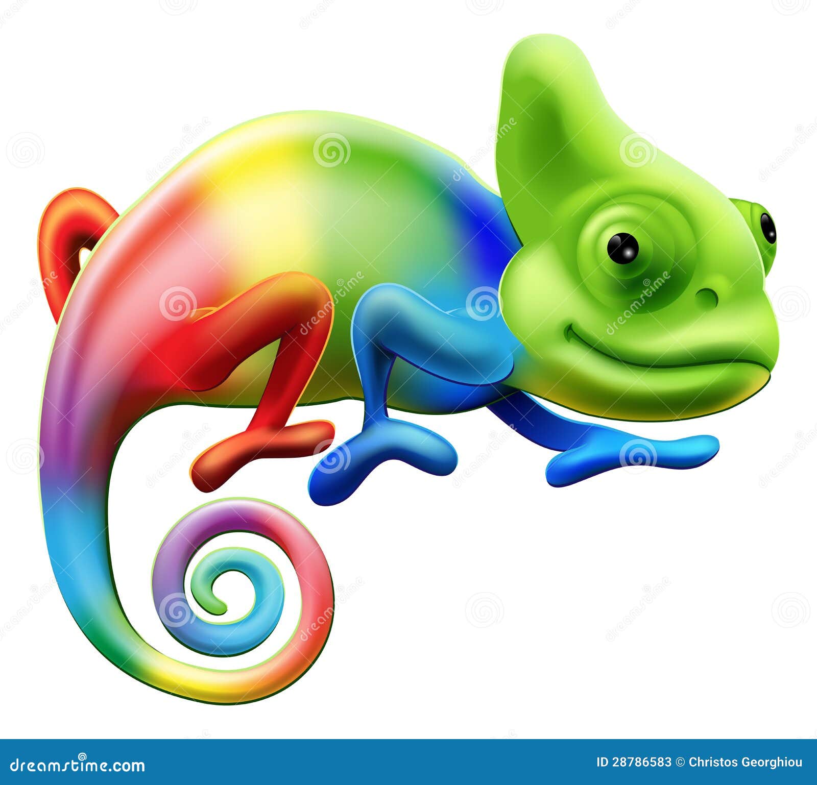 rainbow chameleon clipart - photo #1