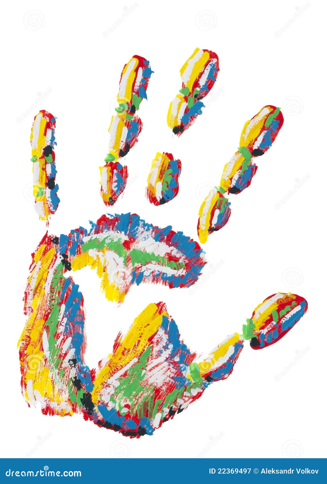 Rainbow Handprint Isolated Rainbow Handprint Isolated Royalty Free Stock Photography
