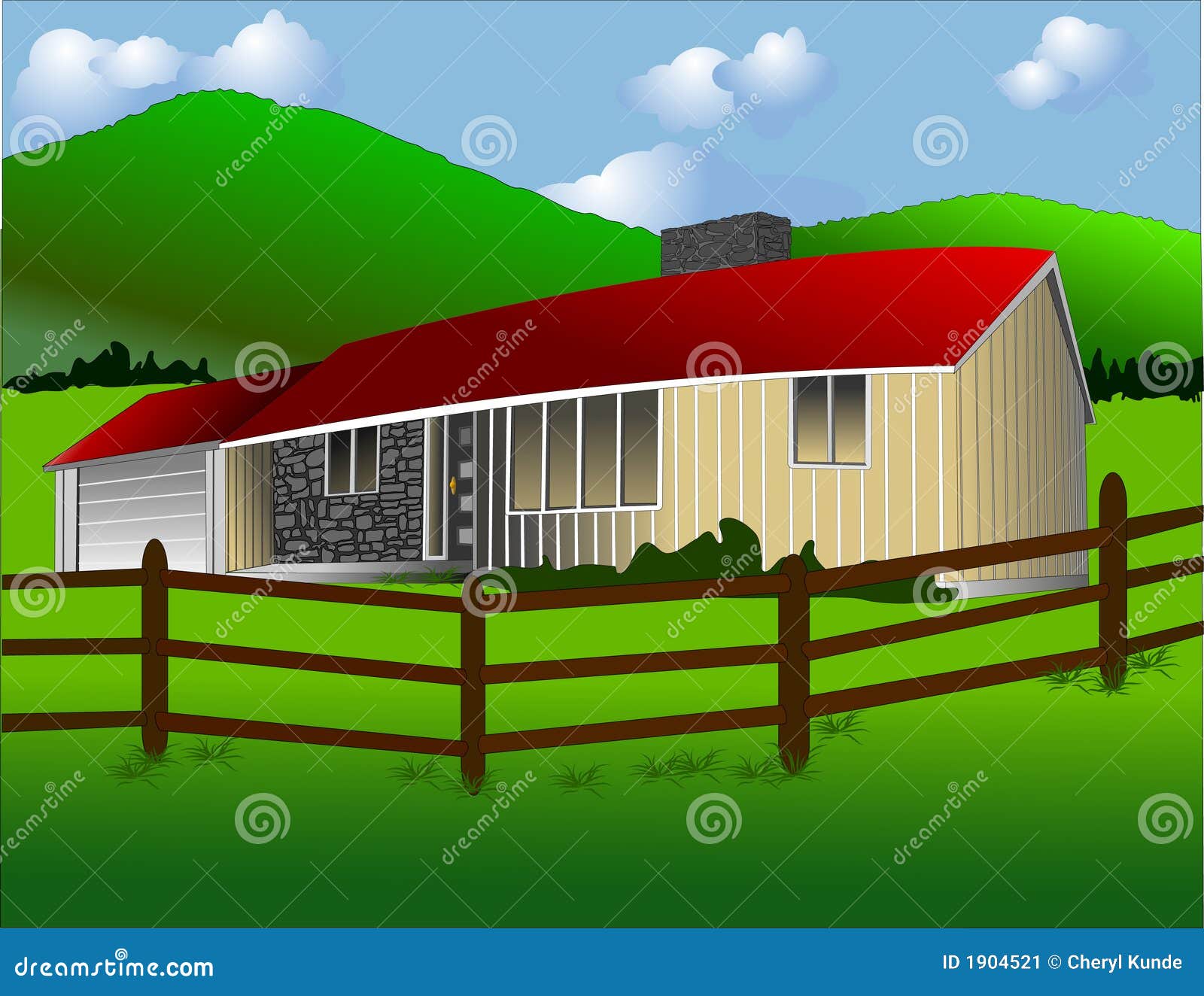 ranch house clipart - photo #9