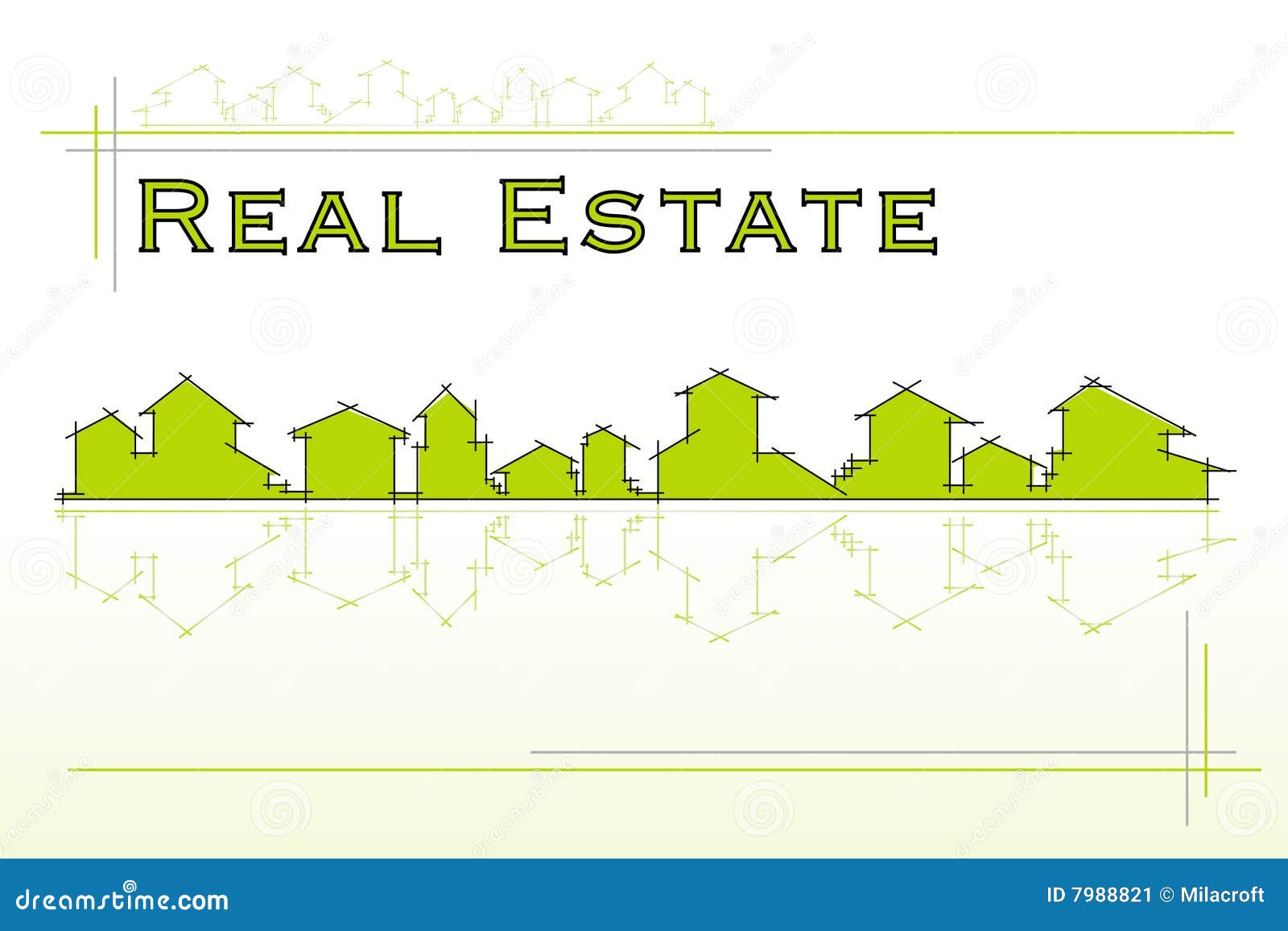 Real Estate company. Project card, template  Vector illustration.