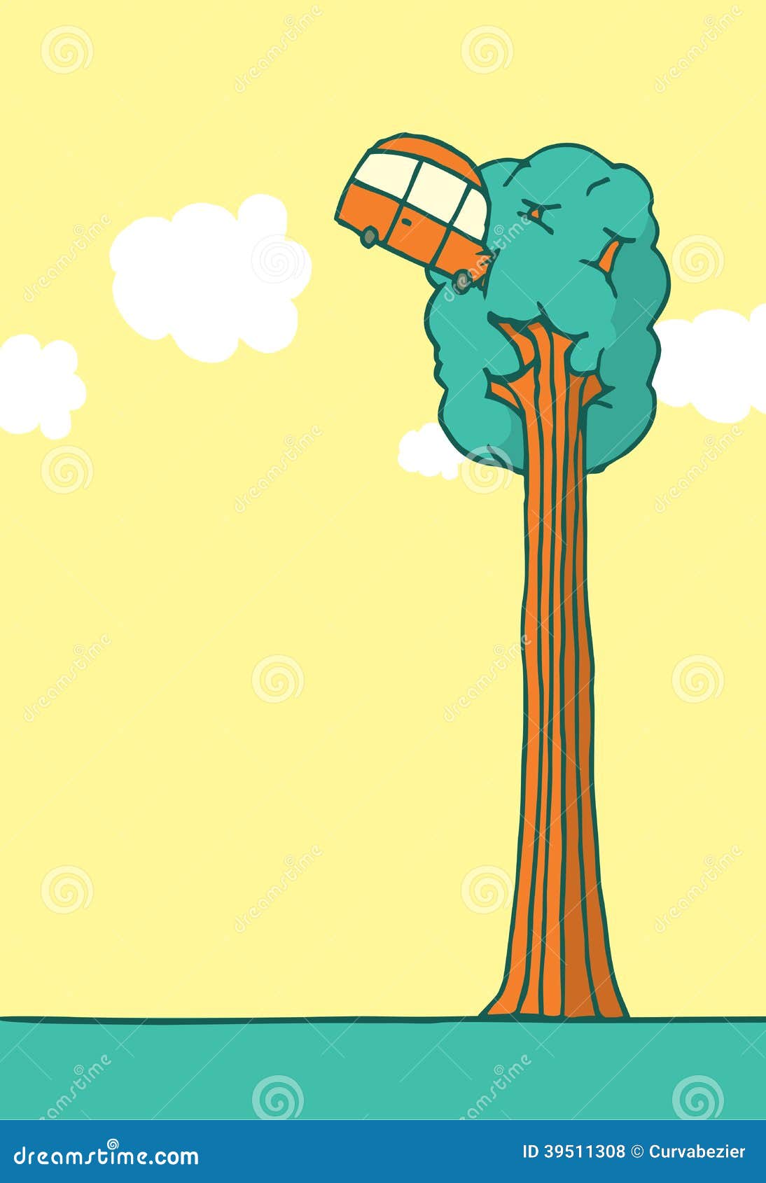 Reckless Driver Crashes Into Tree Stock Vector - Image ...
