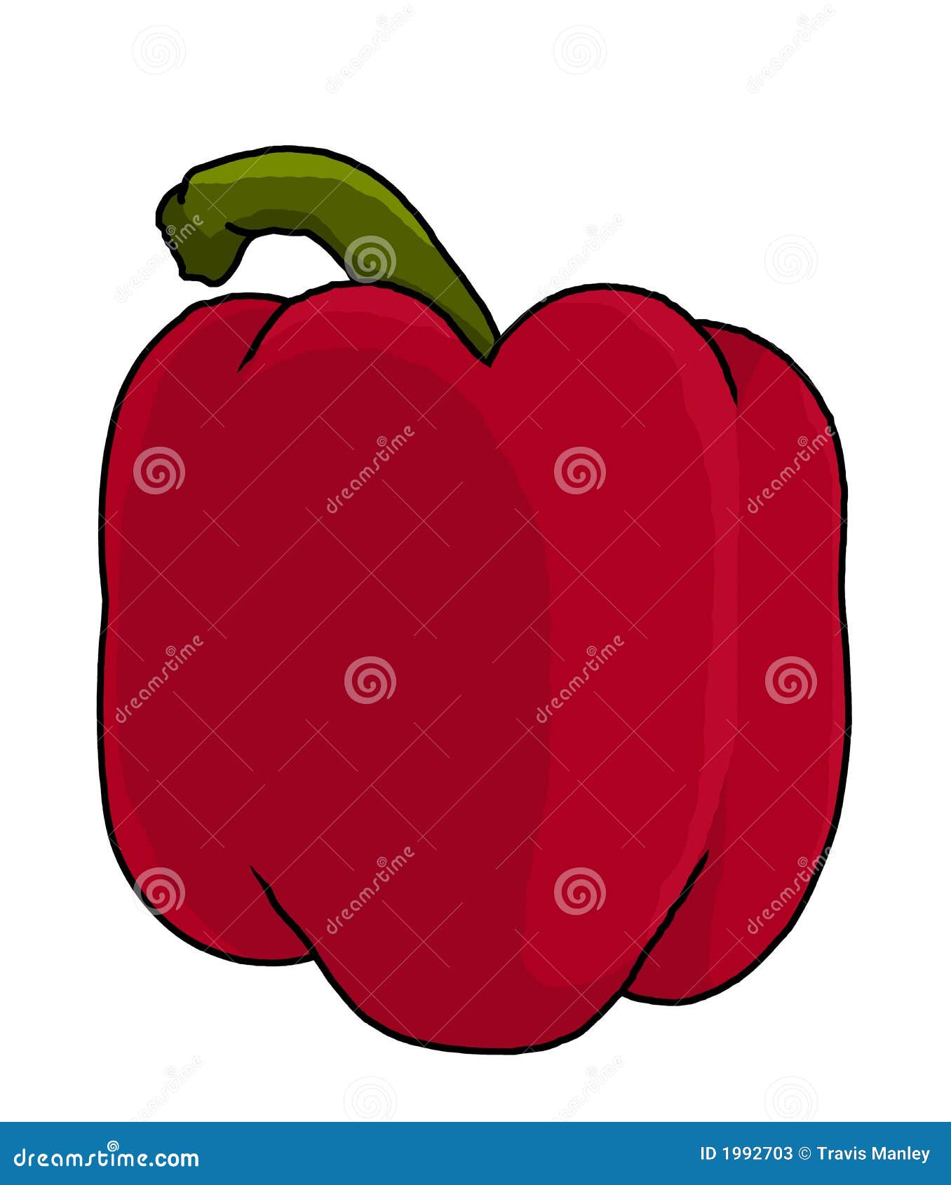 Red Bell Pepper Illustration Stock Photos - Image: 1992703