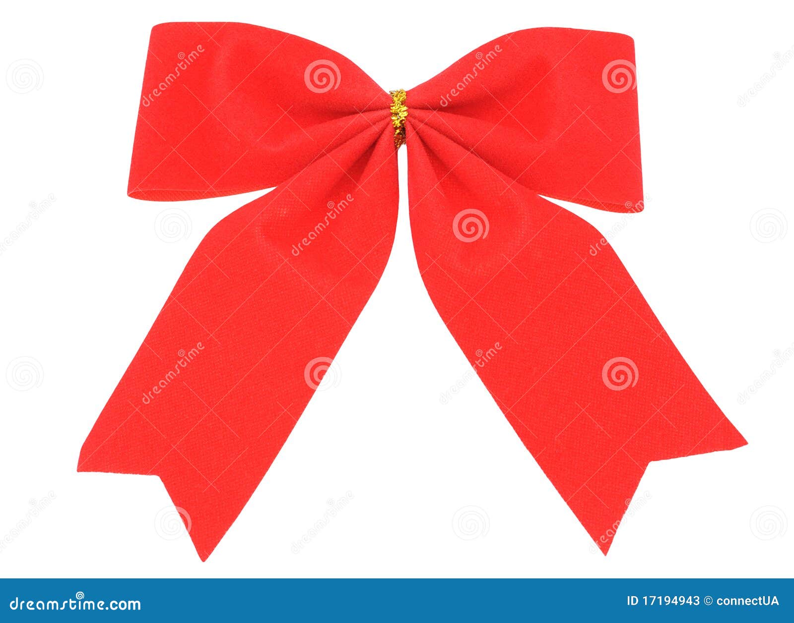 Christmas tree decoration-red bow, on a white background.