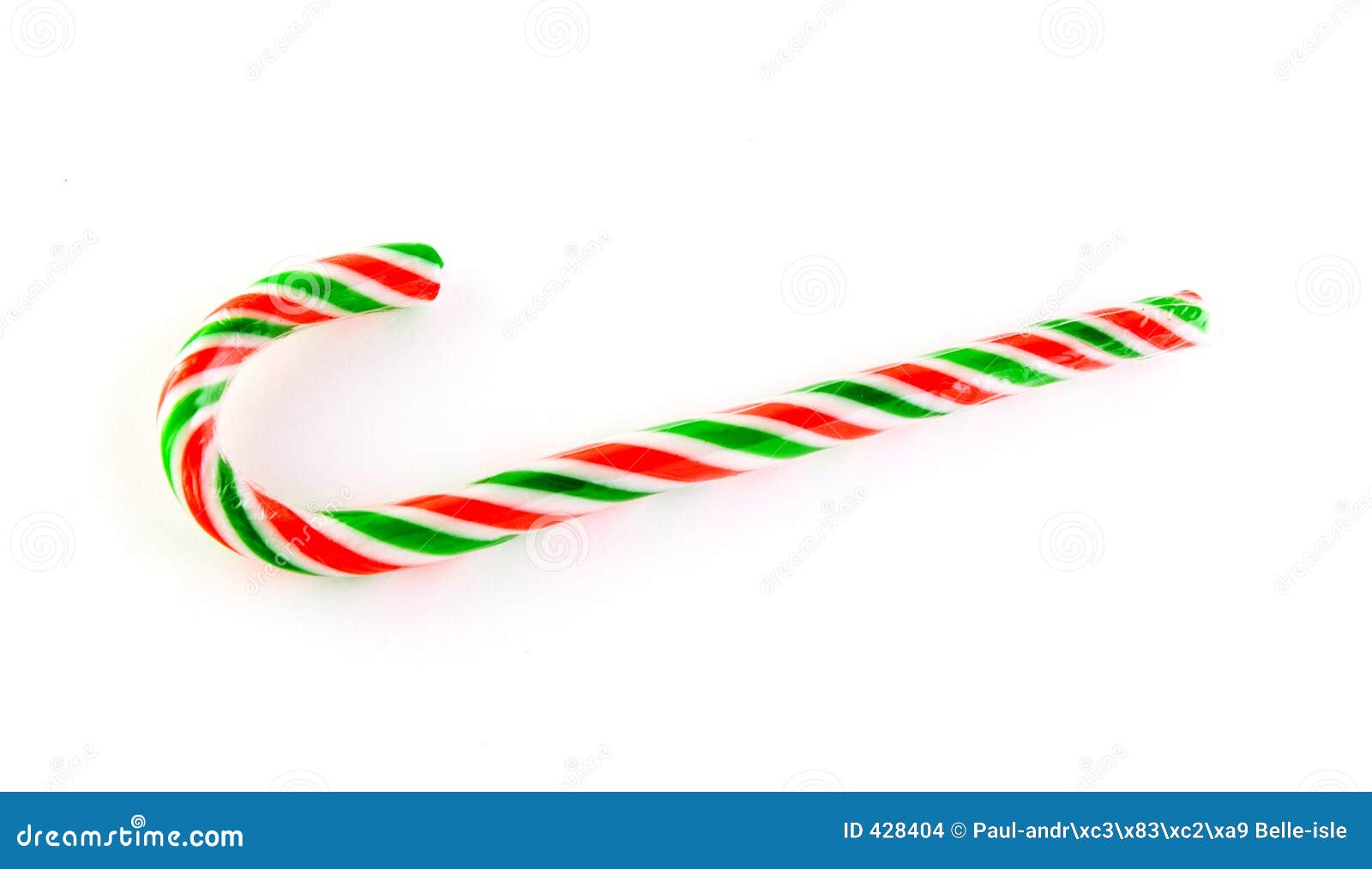 Red,green And White Striped Candy Cane Stock Images - Image: 428404