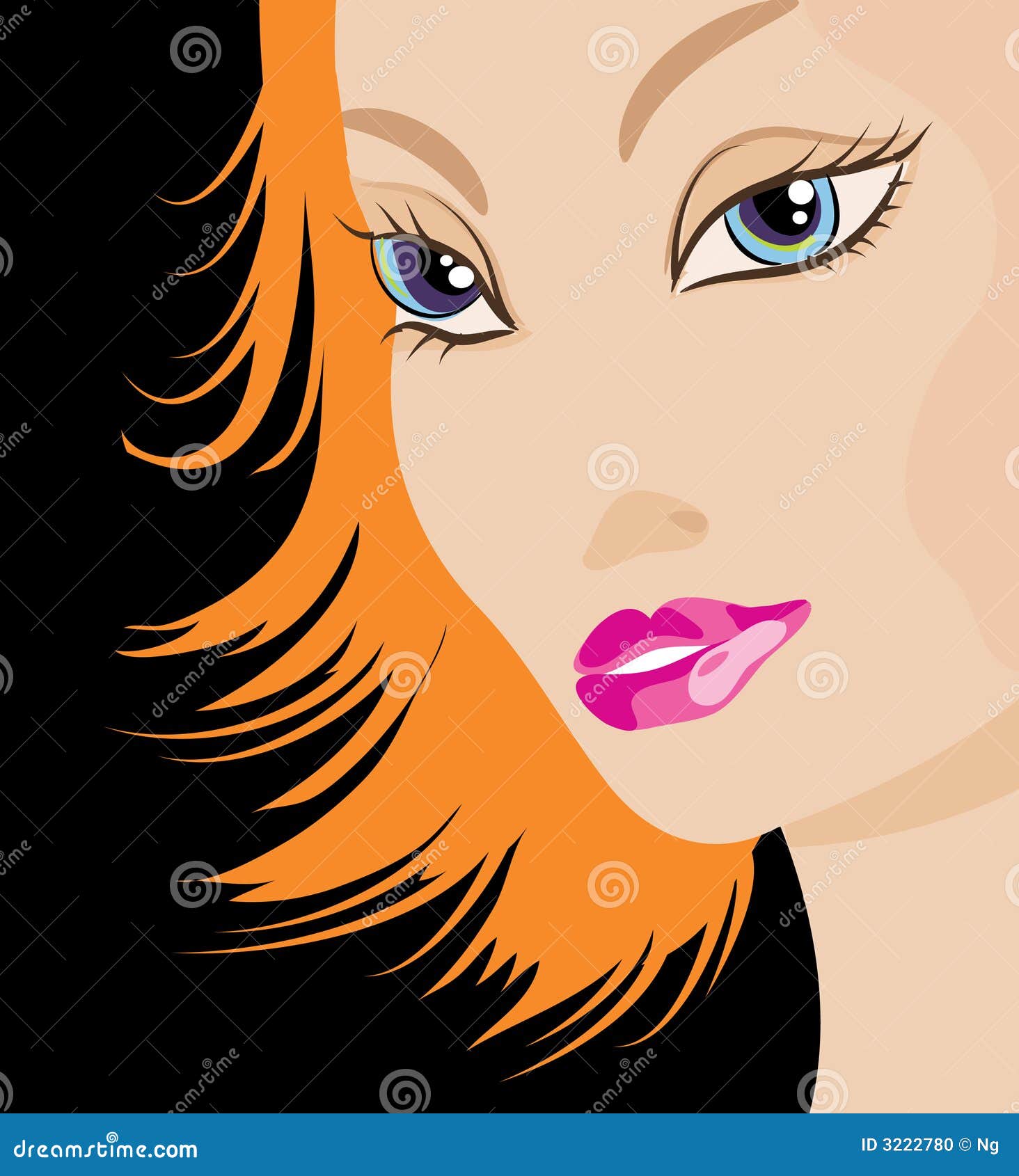 Redhair Beauty Stock Photo Image 3222780