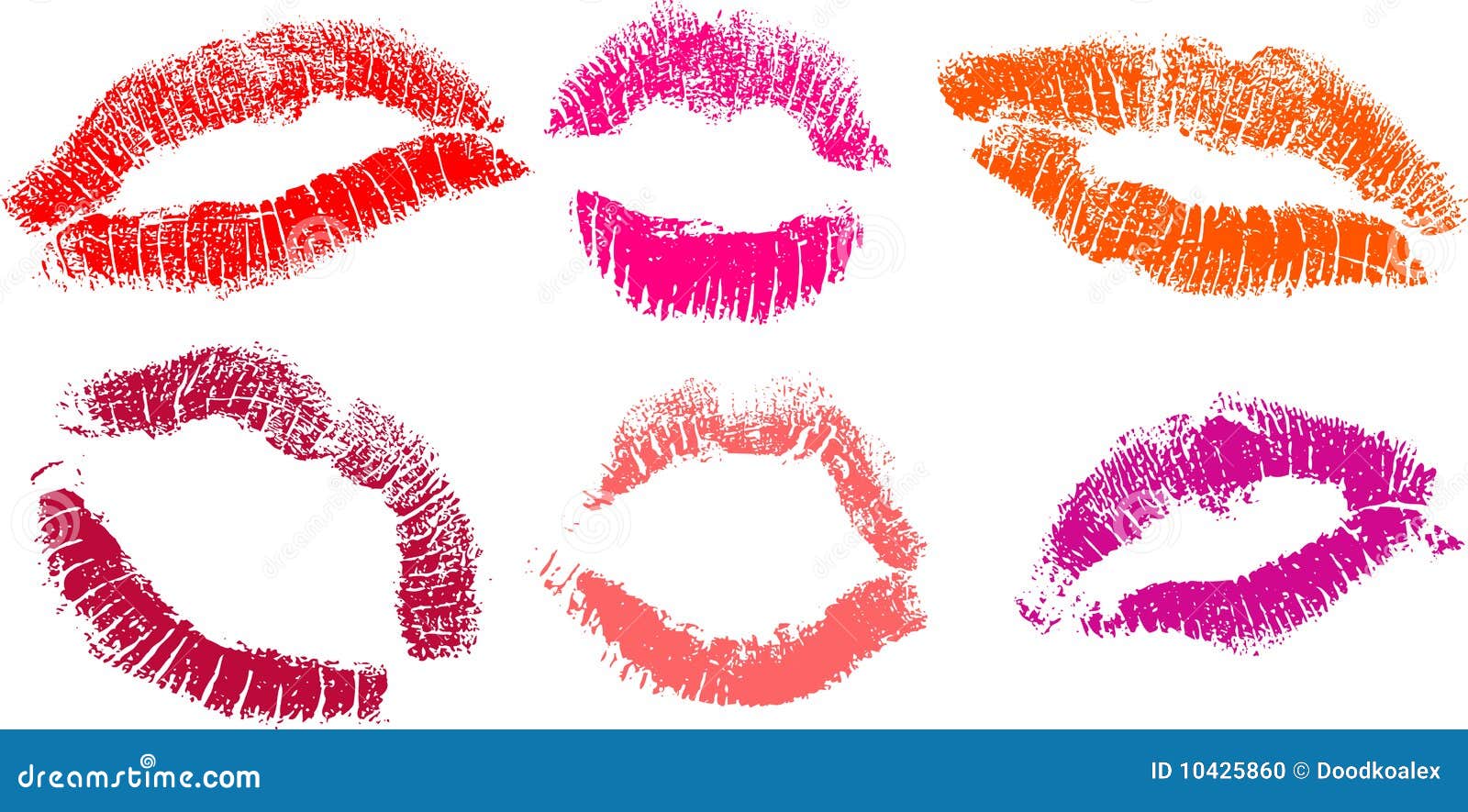 Red Lipstick Marks Stock Photo Image 10425860