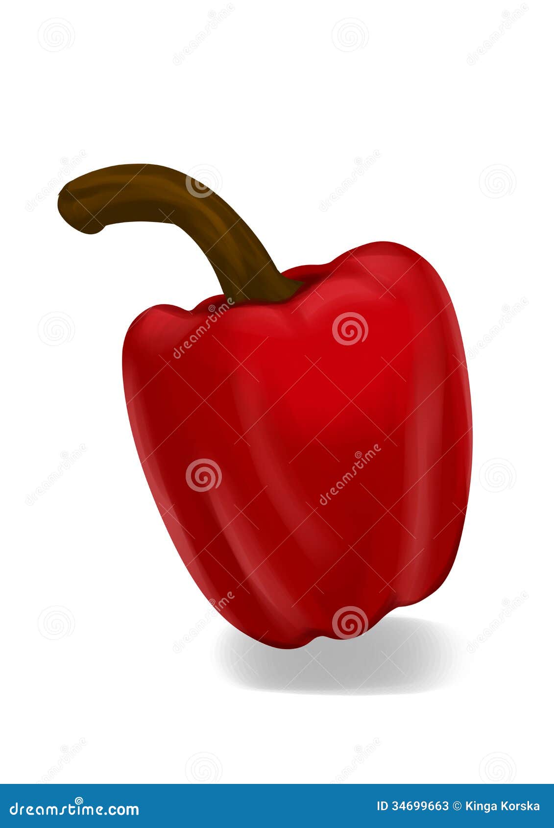 Red Pepper Illustration Stock Photos - Image: 34699663
