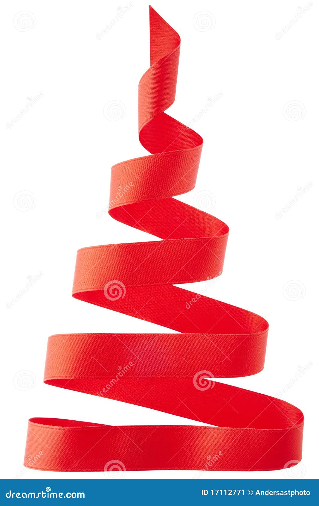 Red Ribbon Christmas Tree Stock Image - Image: 17112771