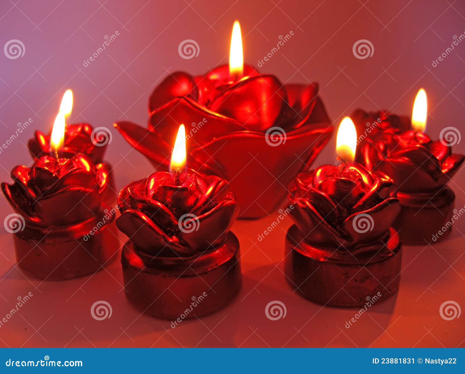 Red Roses With Candles