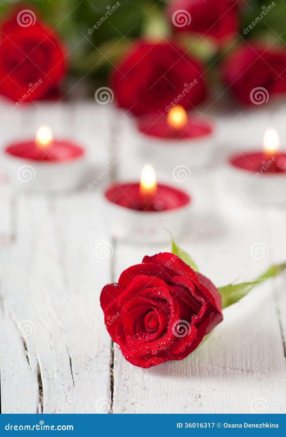 Red Roses With Candles