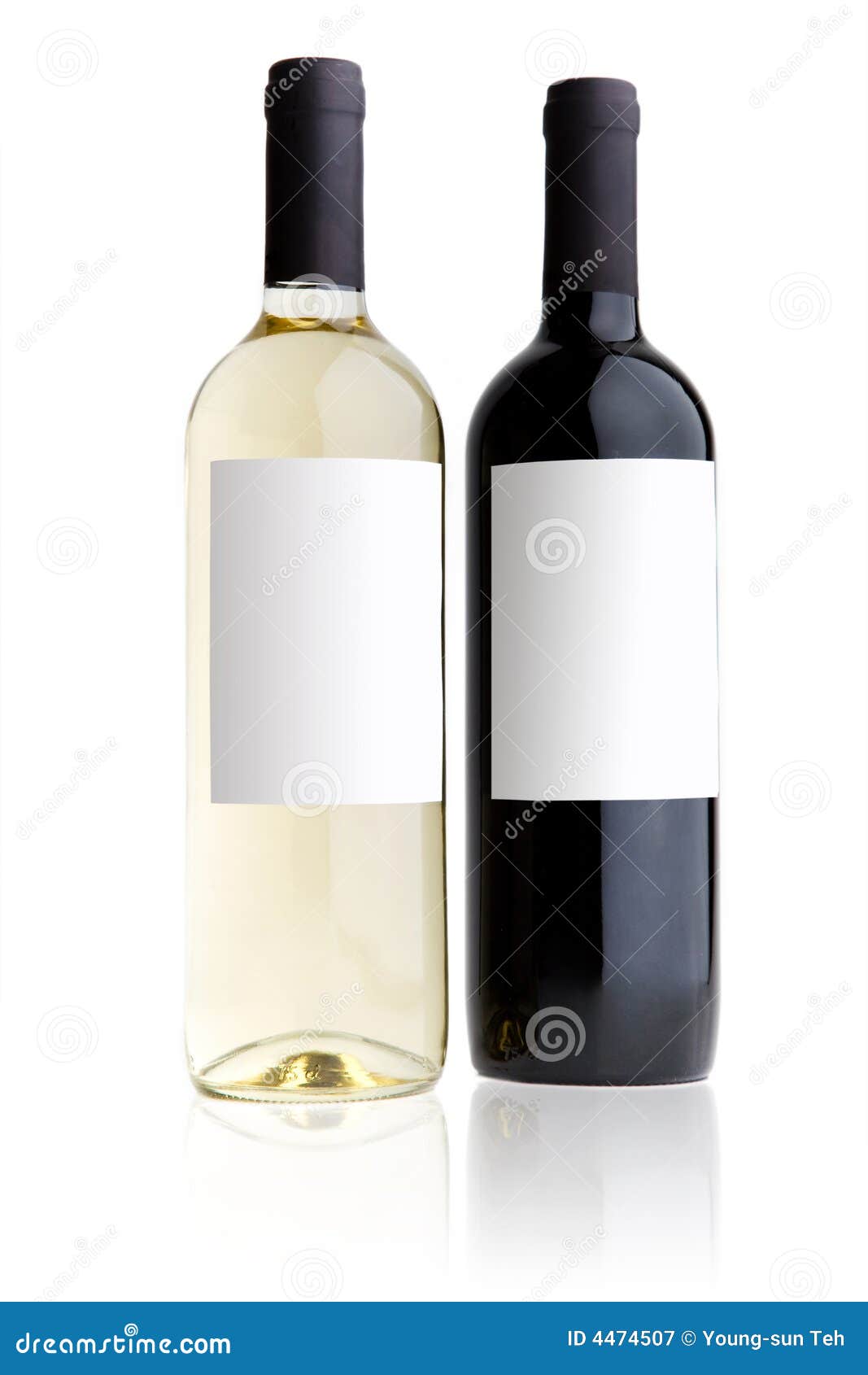 Red And White Wine Bottles Royalty Free Stock Photography - Image: 4474507