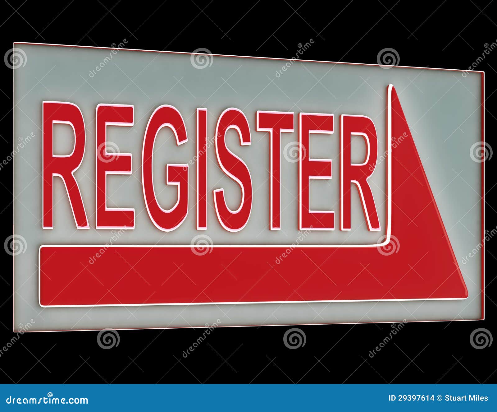 Register Sign Button Showing Members Subscriptions Stock Images - Image