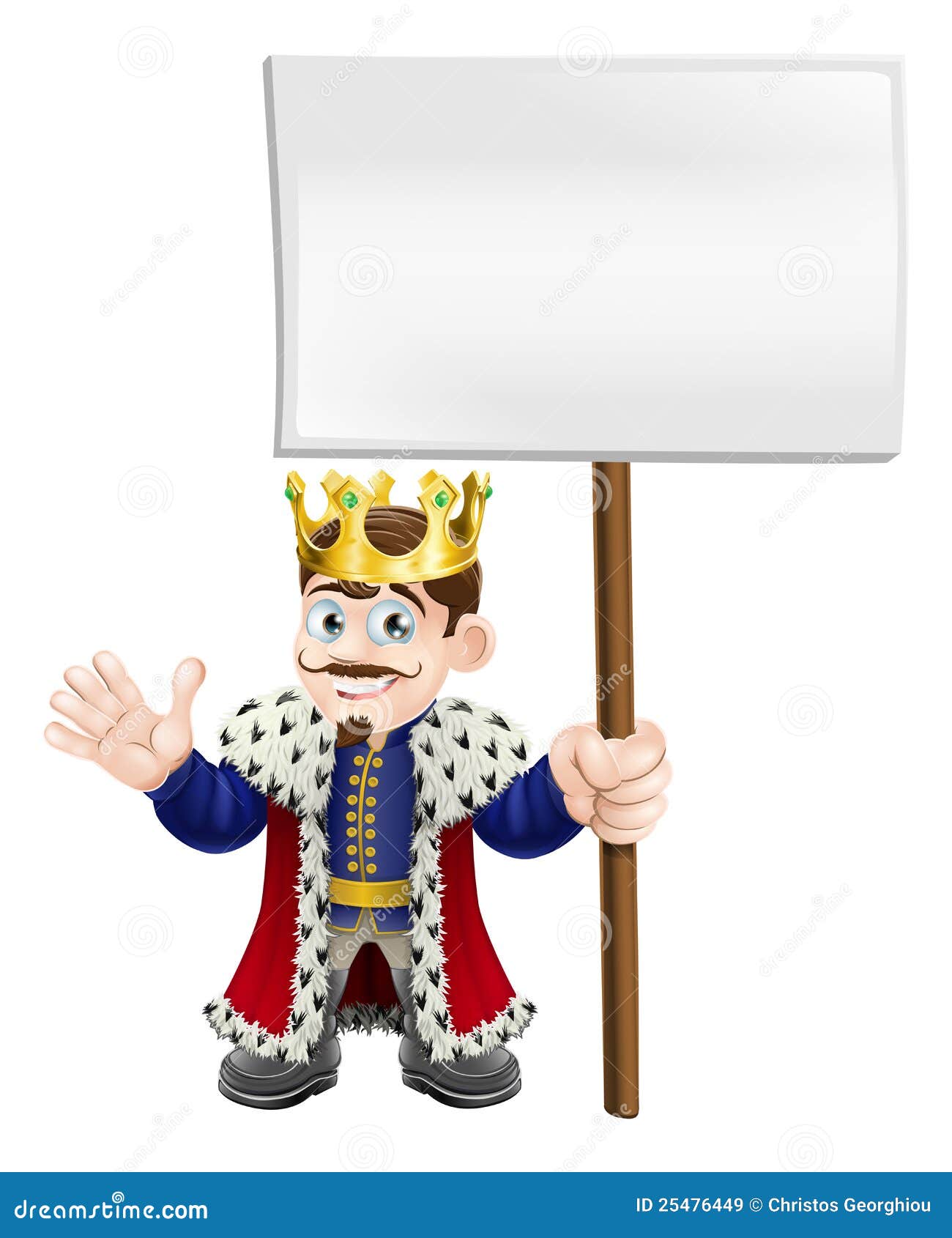 Rei Dos Desenhos Animados Que Prende Um Sinal Imagens de Stock Royalty ... Rei Dos Desenhos Animados Que Prende Um Sinal Imagens de Stock Royalty ...