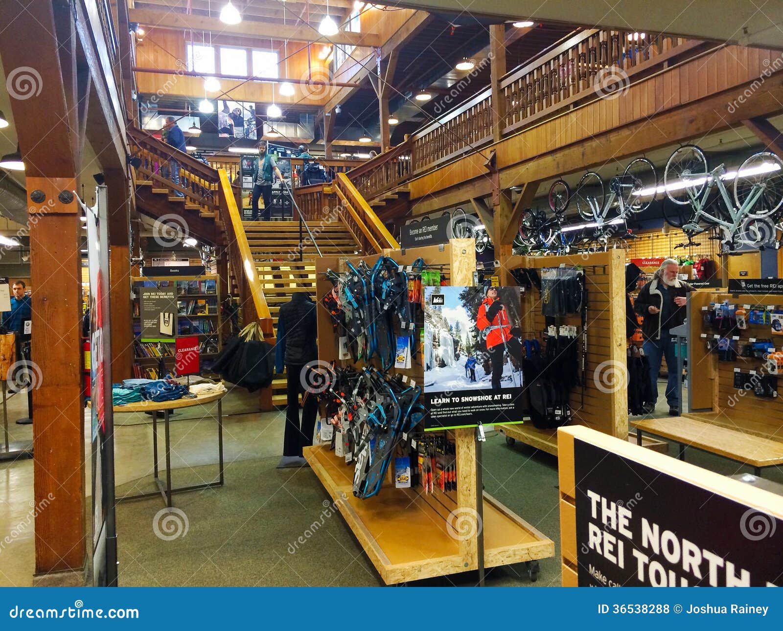 Eugene, OR, USA - January 1, 2014: Customers shopping in REI ...