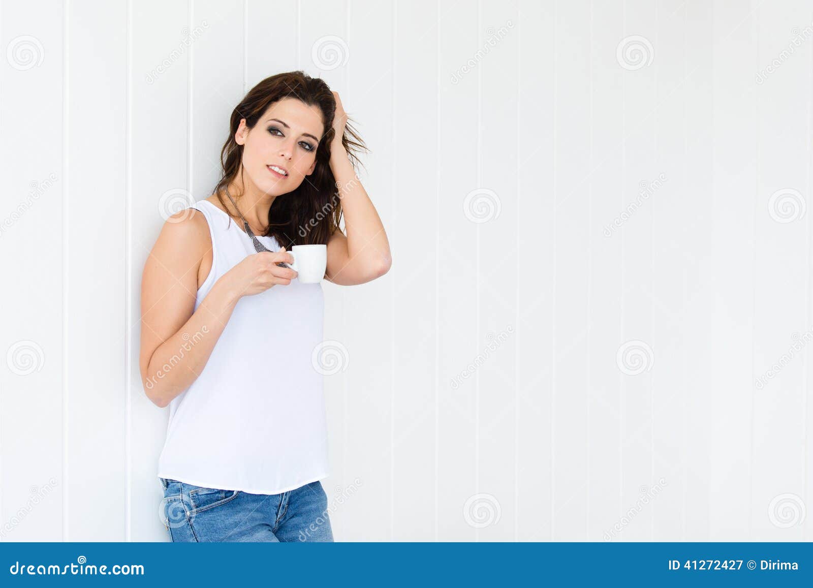 Relaxed Drinking Coffee Relaxed Drinking Coffee