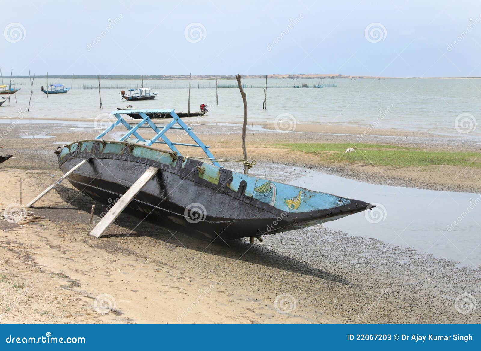 Repair Work Of Traditional Wooden Fishing Boat Stock Photos - Image 