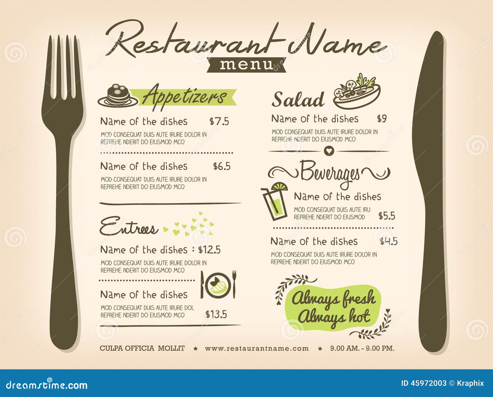 restaurant menu clipart - photo #47