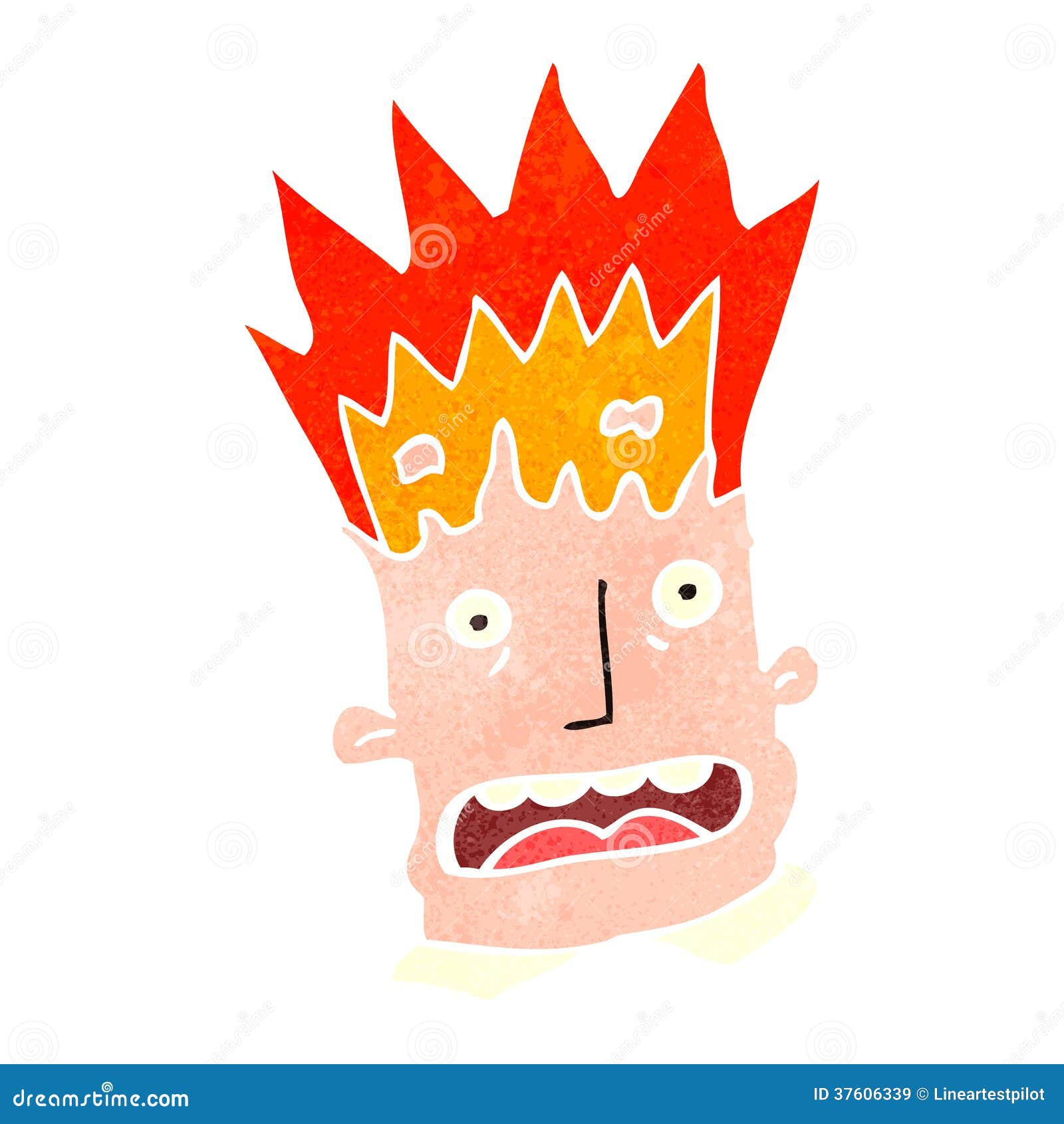 Retro Cartoon Man With Exploding Head Royalty Free Stock Images - Image