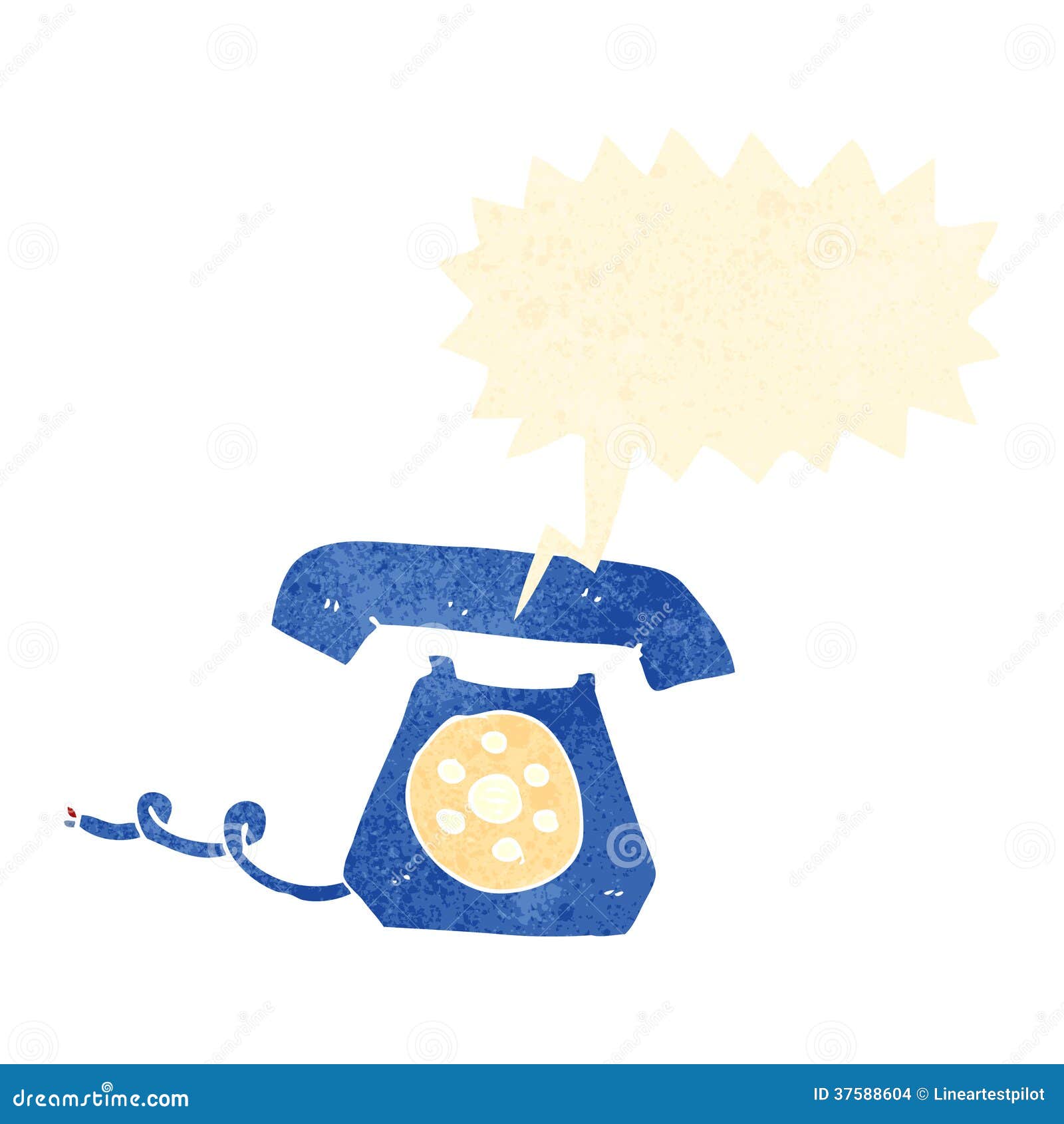 Retro Cartoon Ringing Telephone Stock Images - Image: 37588604