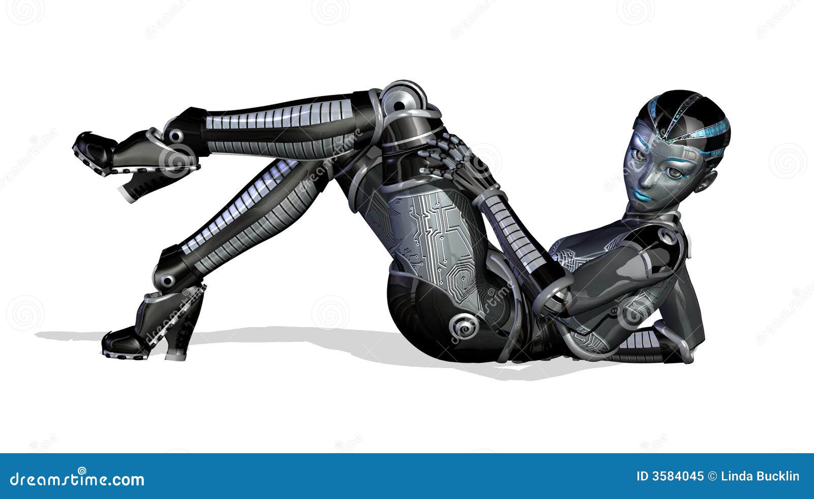 Robot Sexy Pose étendue Photo Libre De Droits Image