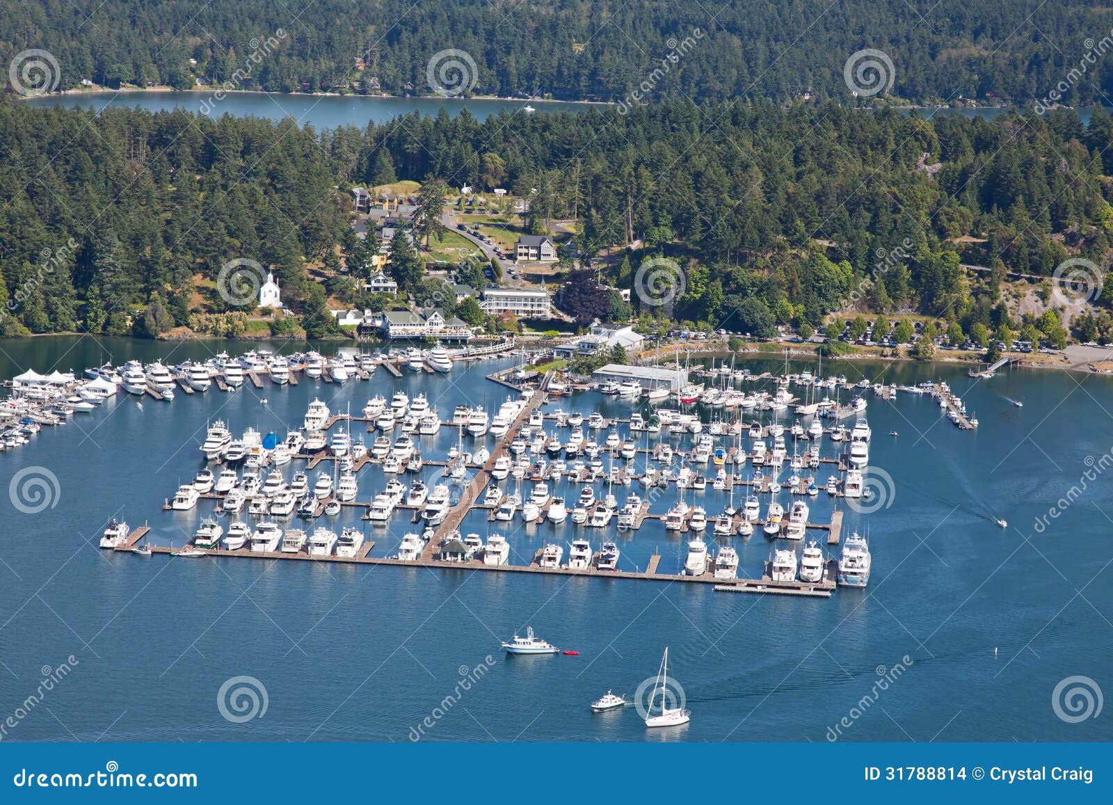 ... marina of Roche Harbor on San Juan Island in Washington State, USA