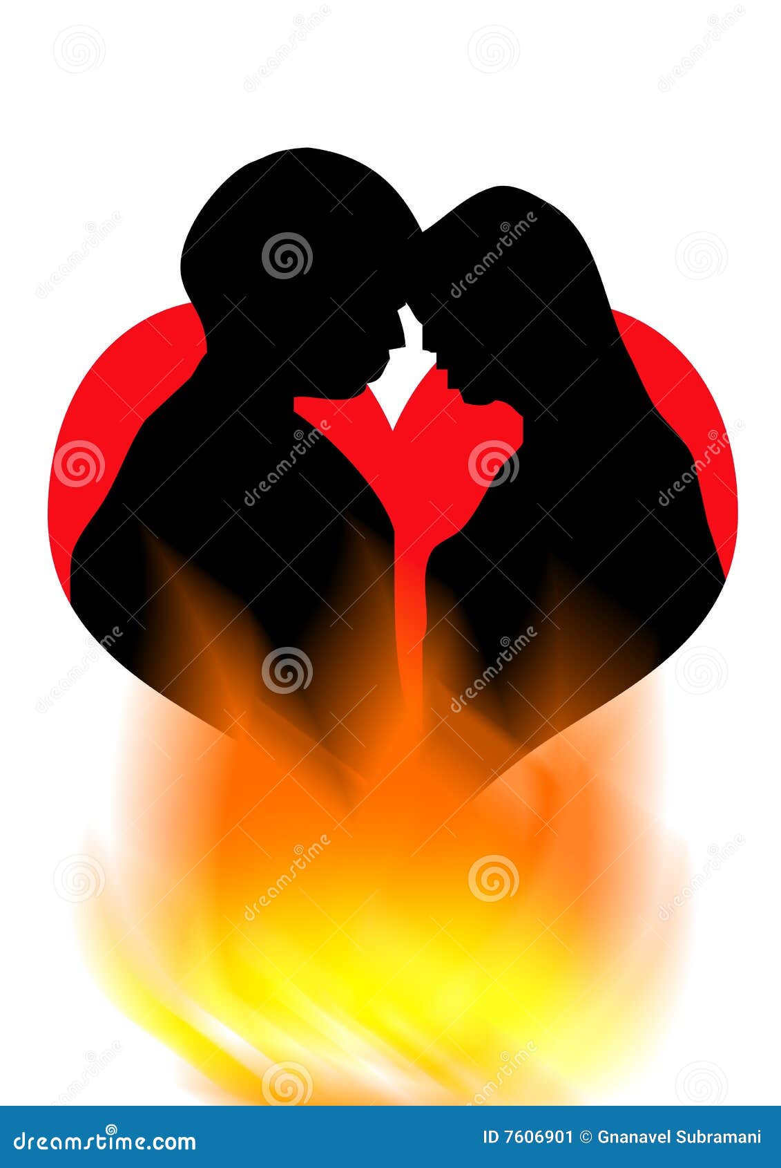 Download this Romance Kiss Romantic Love Symbol With Fire Background picture