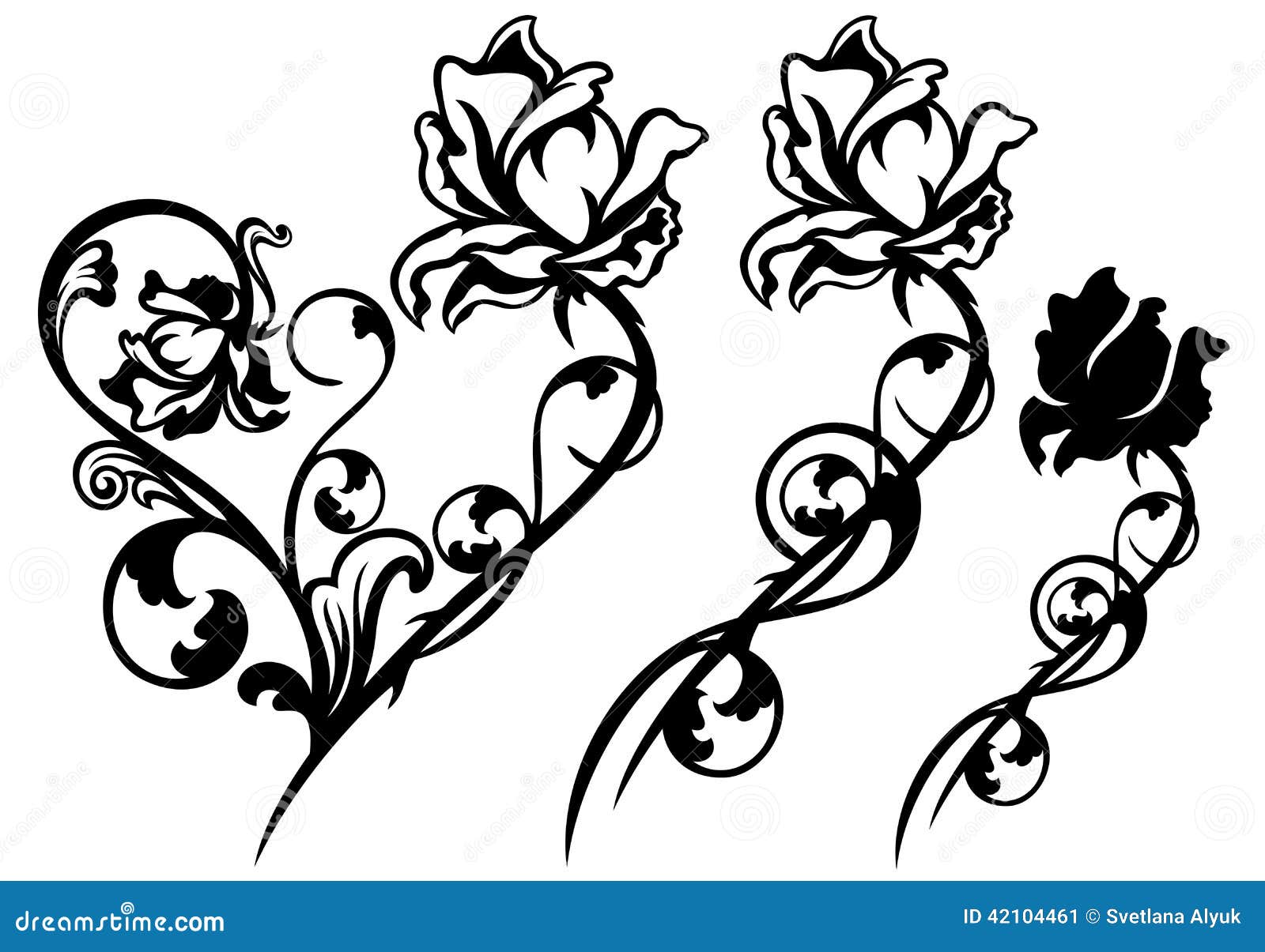 Rose Flower Decor Stock Vector - Image: 42104461