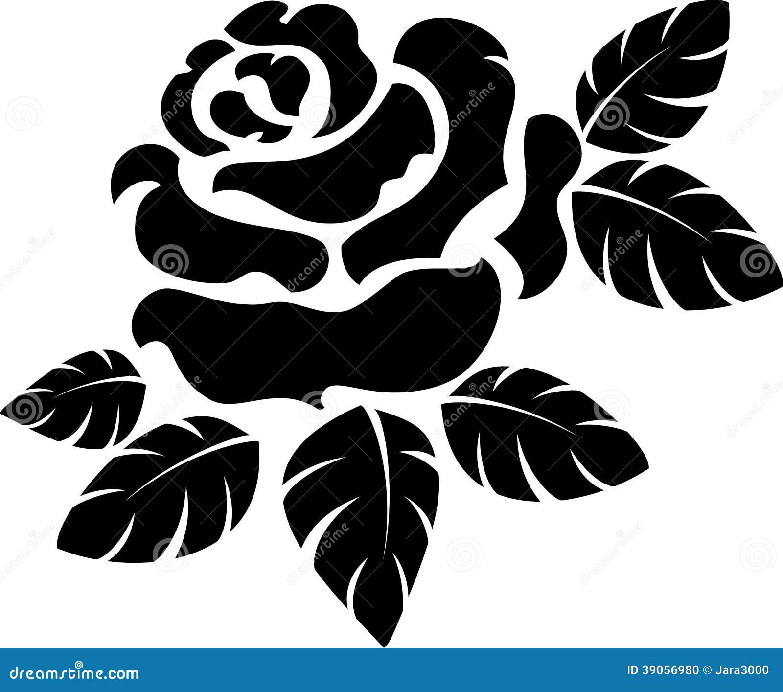 rose clipart silhouette - photo #43