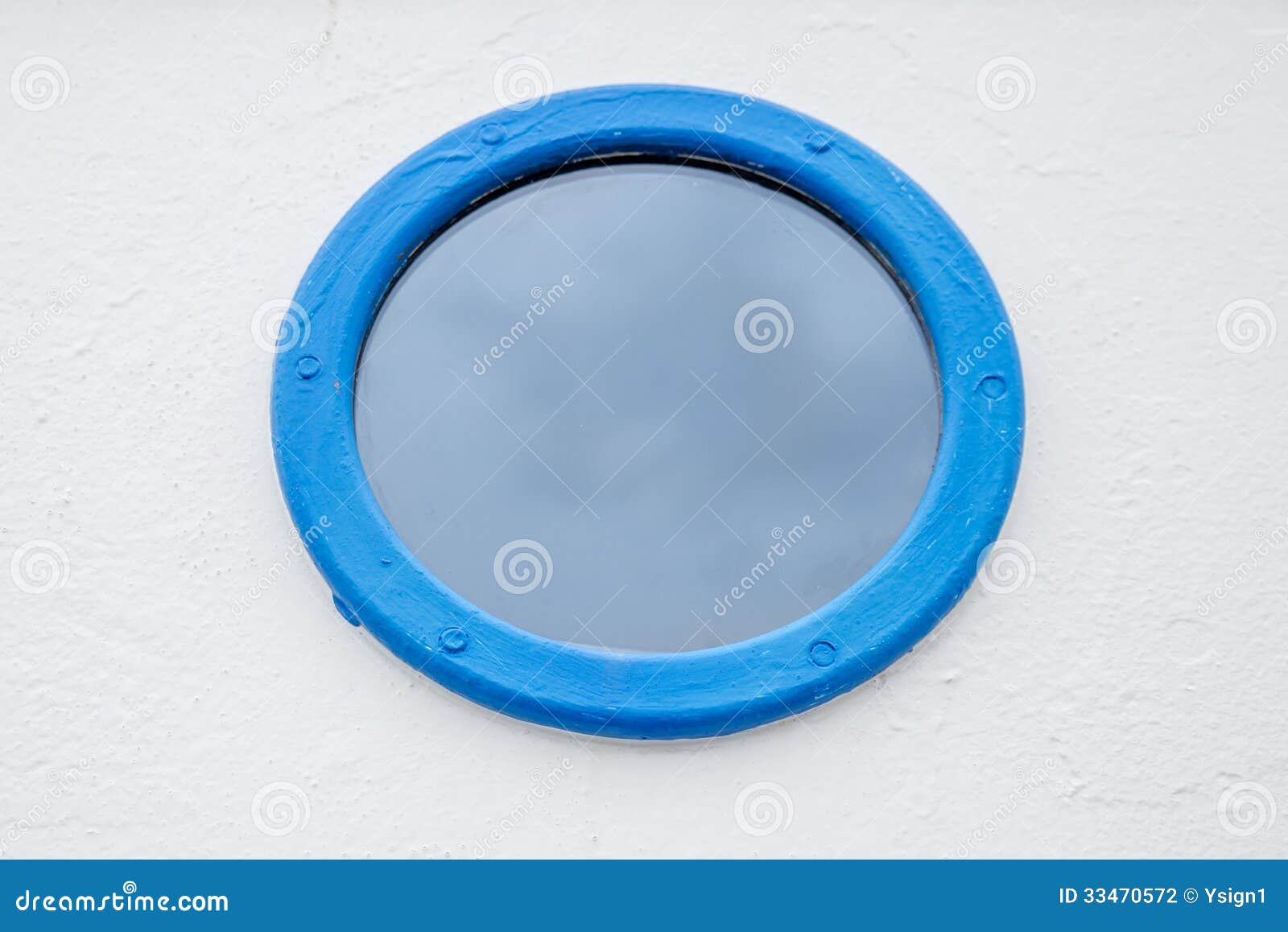 Round Blue Painted Window Stock Photography  Image: 33470572