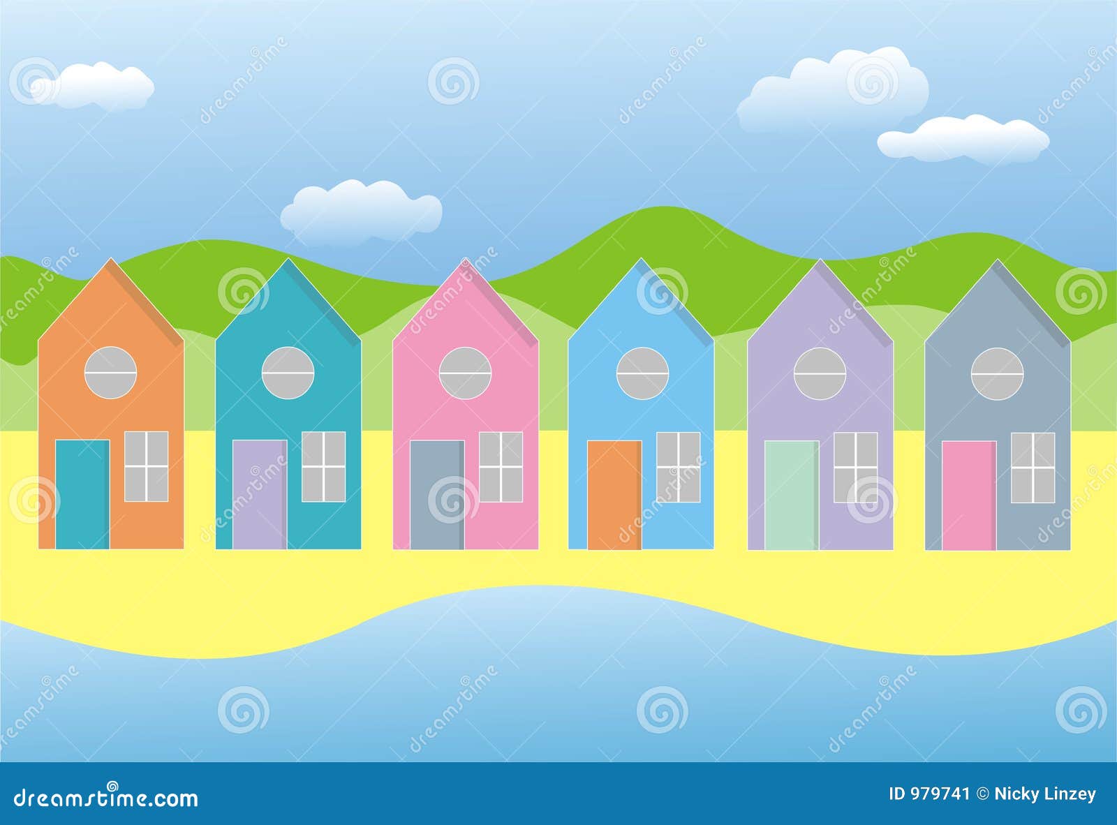 row of houses clipart - photo #37