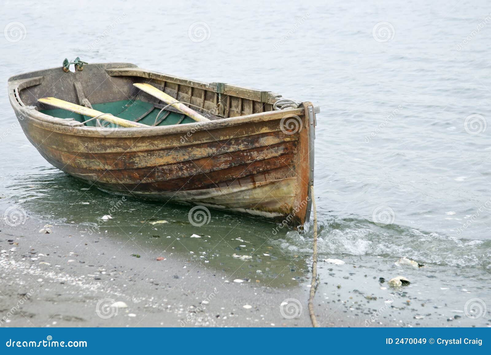 Rowed To Shore Royalty Free Stock Images - Image: 2470049