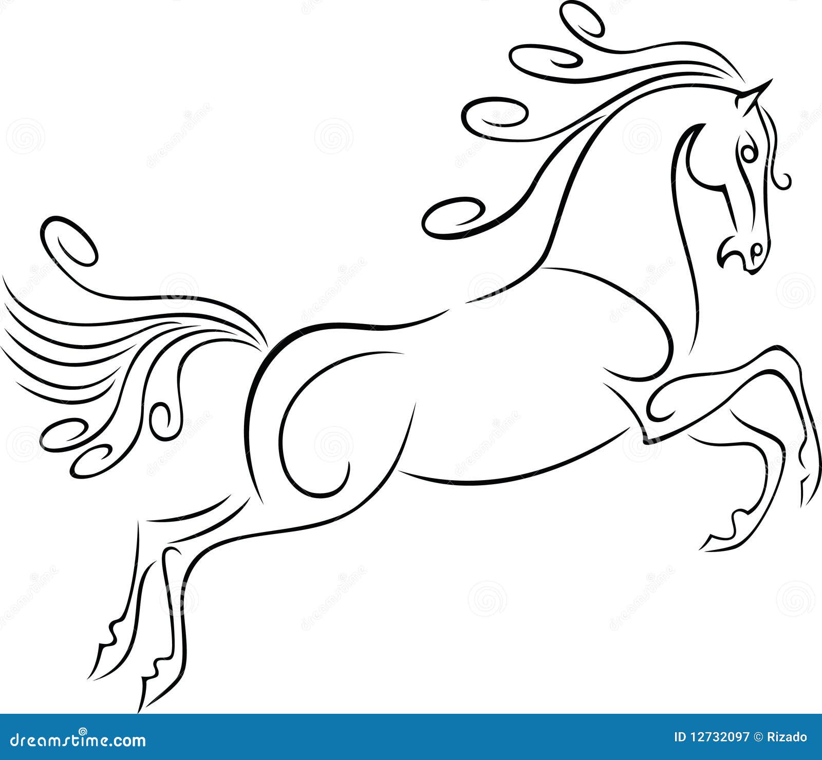 Running Horse Royalty Free Stock Photography - Image: 12732097