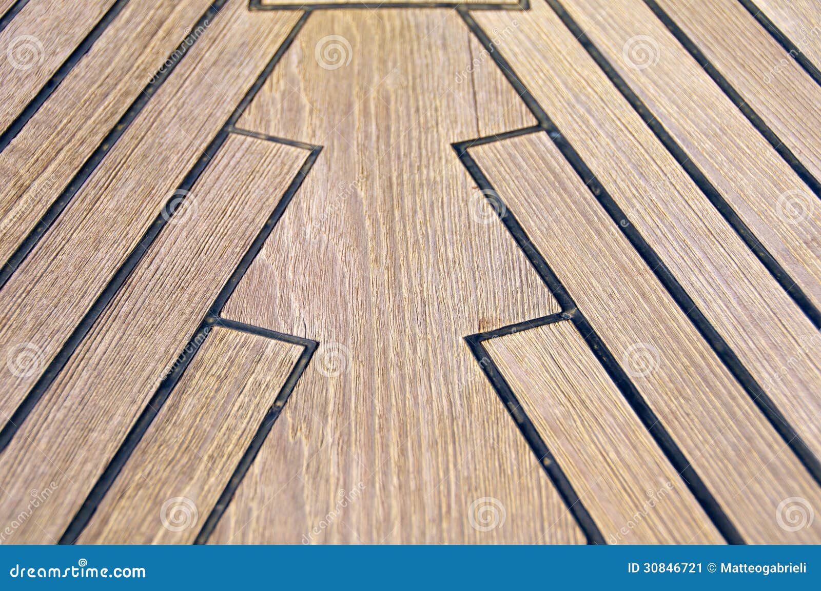 Sailboat Bow, Wood Deck Detail, Italy Stock Image - Image: 30846721