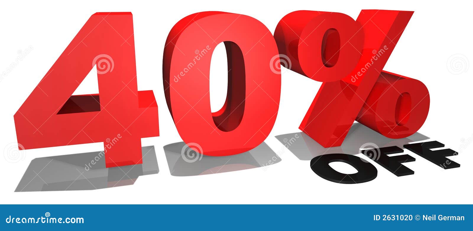 Sale Promotion Text 40 Off Stock Photo Image 2631020