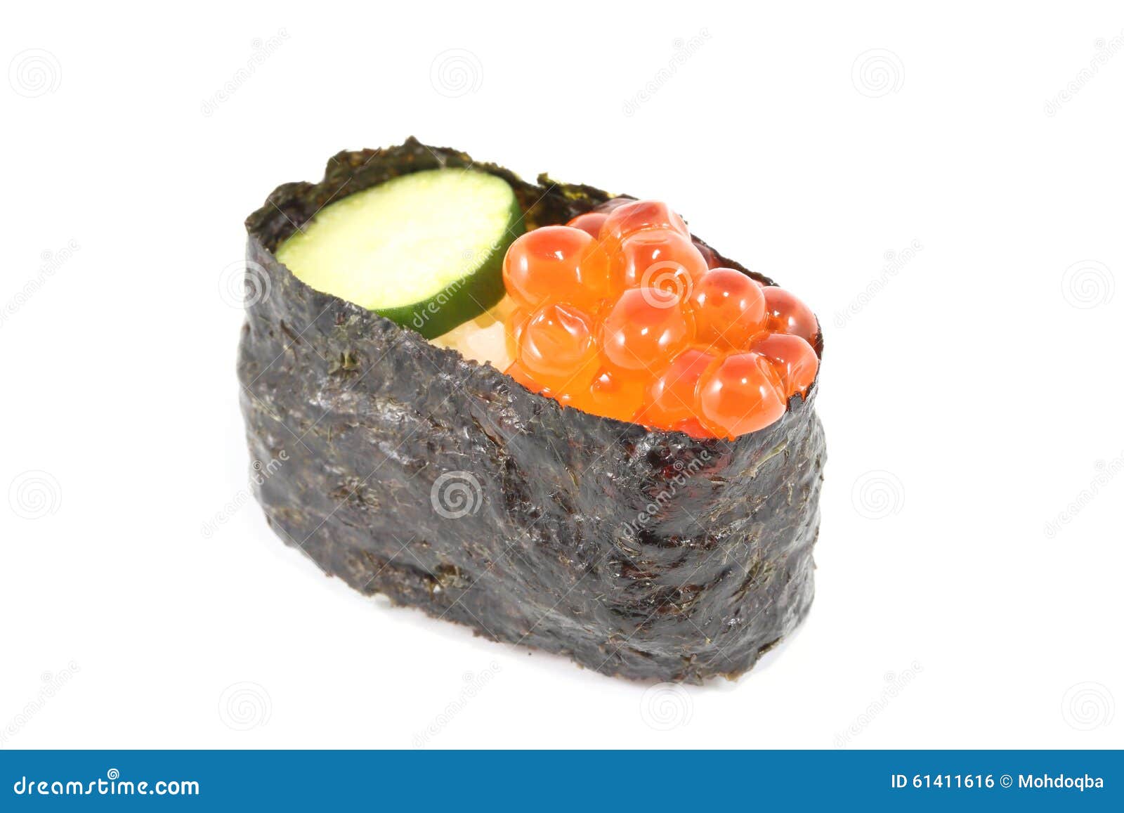 Salmon Egg Sushi Stock Photo Image 61411616