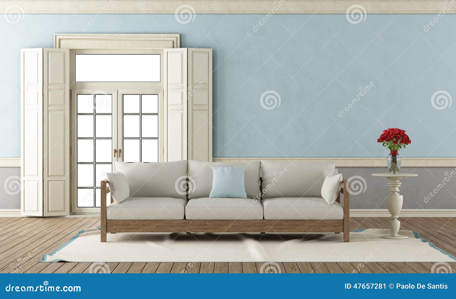 Salon bleu et gris – lombards