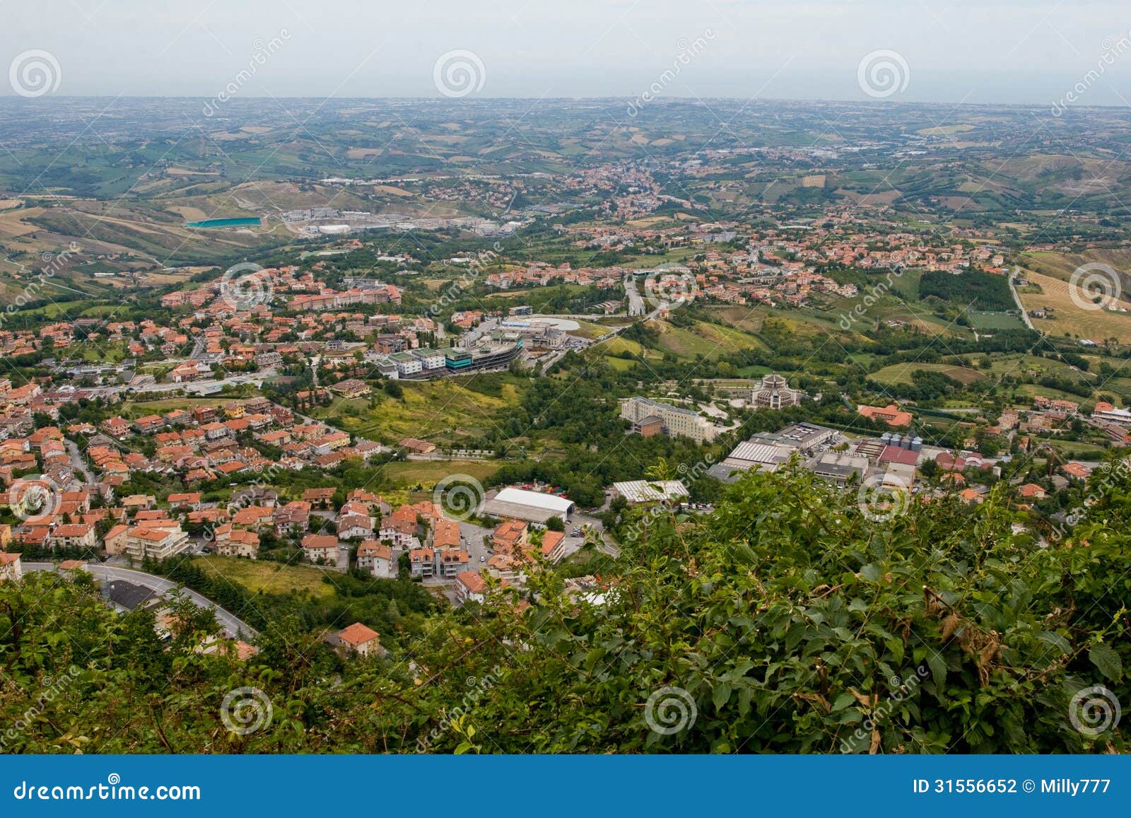 View of the State-fortress of San Marino and the neighborhood.