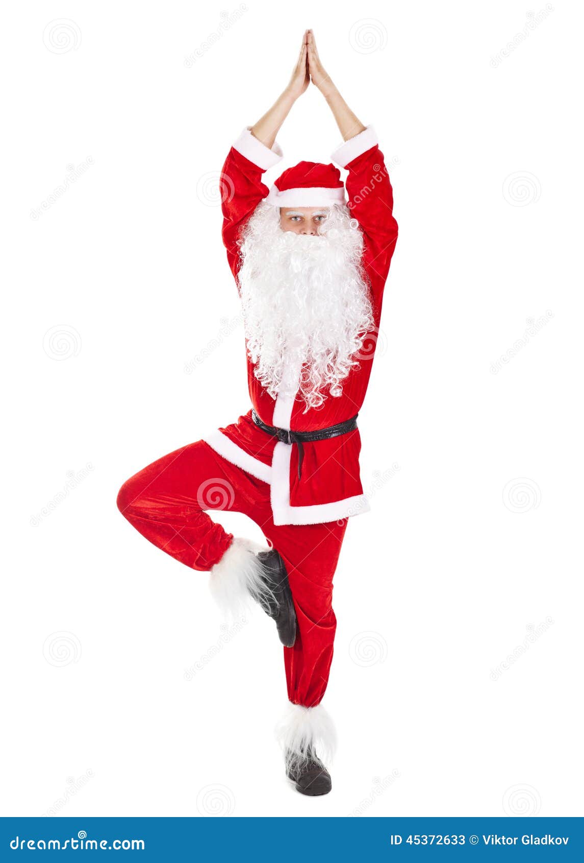 santa claus doing yoga exercise stock photo image 45372633 santa claus doing yoga exercise stock photo image 45372633