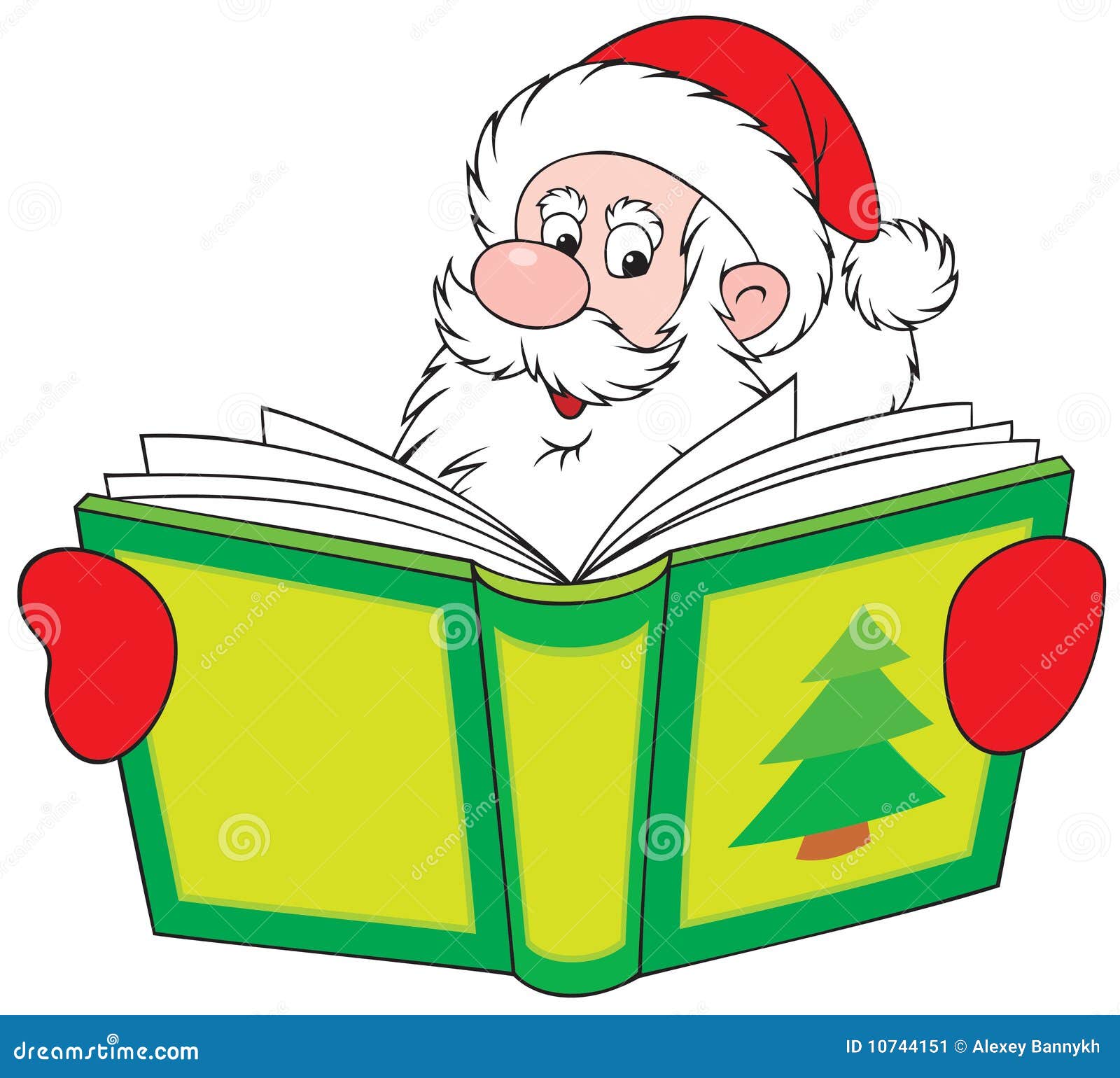 santa reading clipart - photo #1