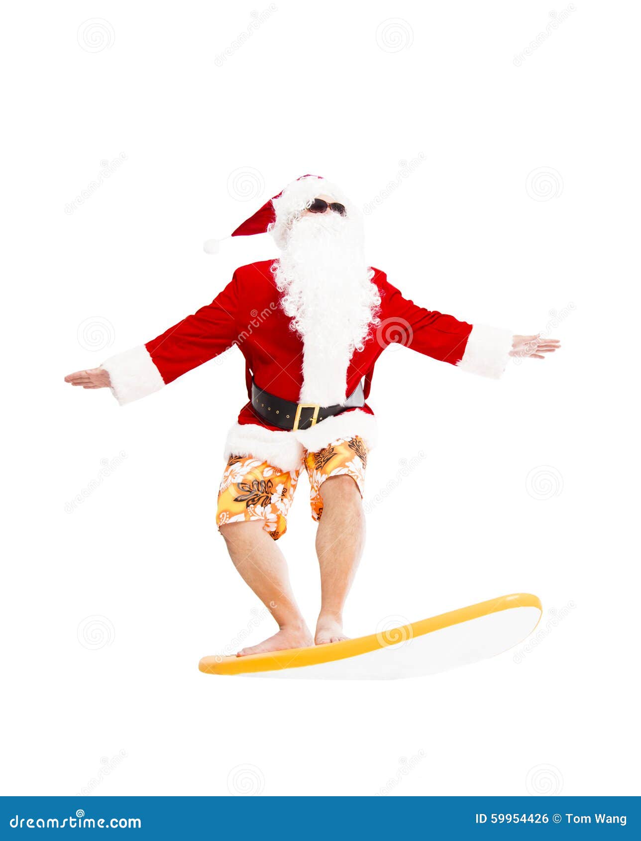 santa claus surfing with surf board stock photo image santa claus surfing with surf board stock photo image