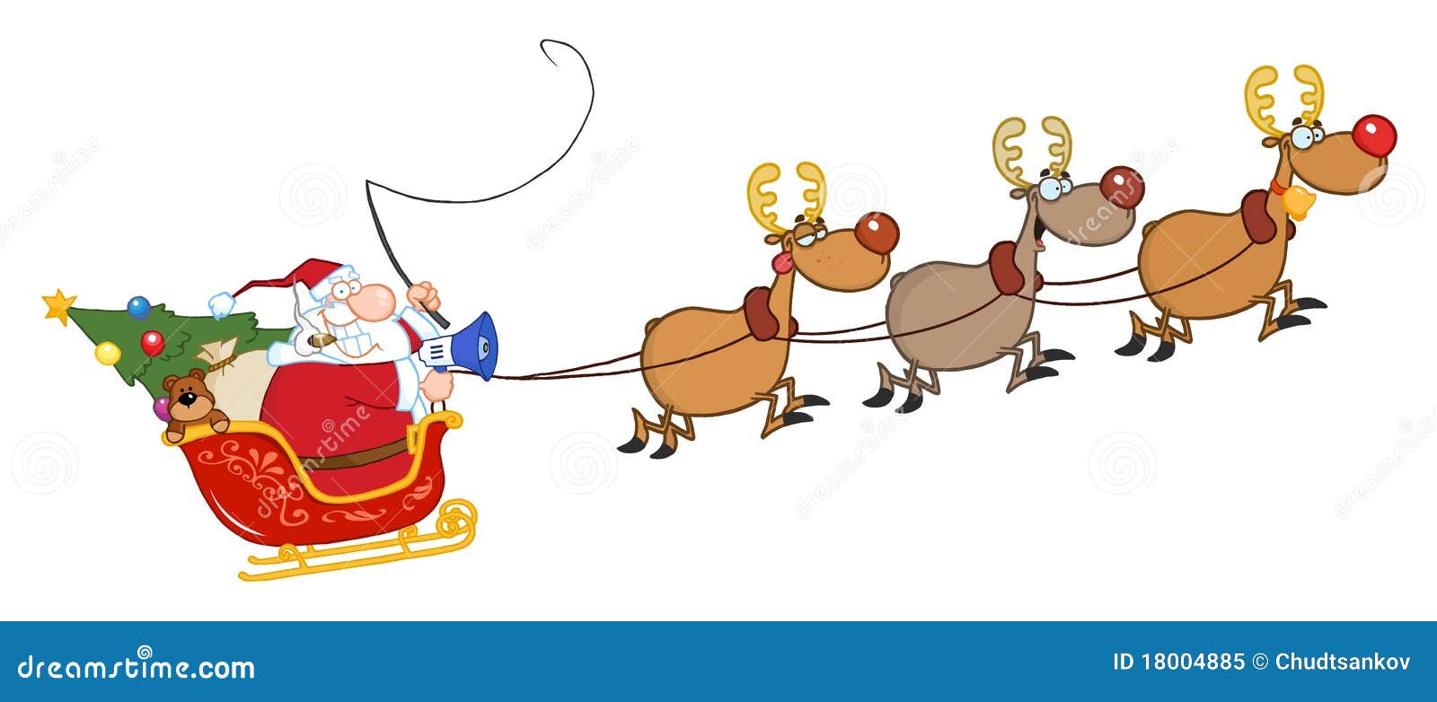 santa clipart and reindeer - photo #27